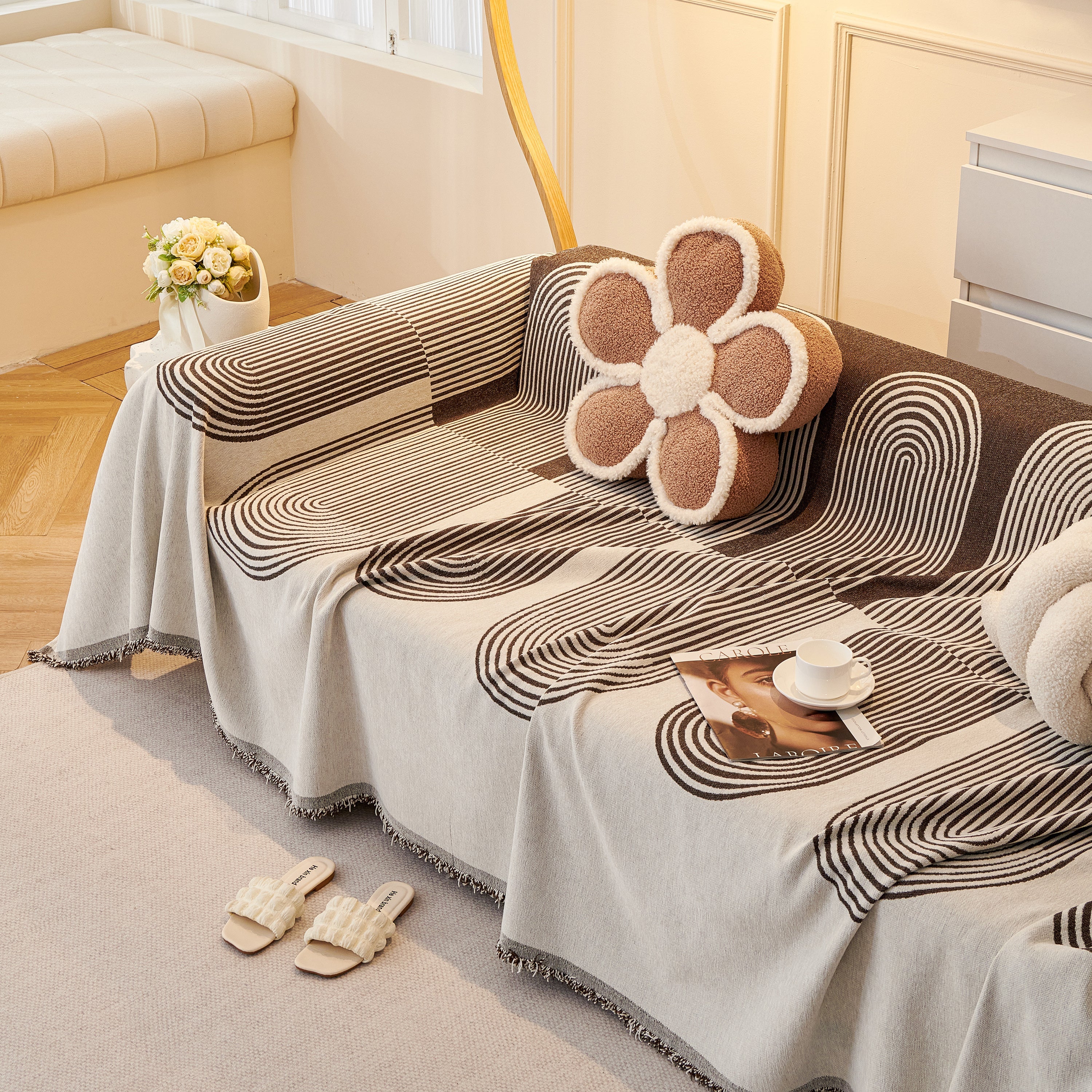 Chenille Boho Geometric Sofa Throw Cover Luxury Throws for Sofas Cat Proof Slipcovers Couch Covers - Image 94