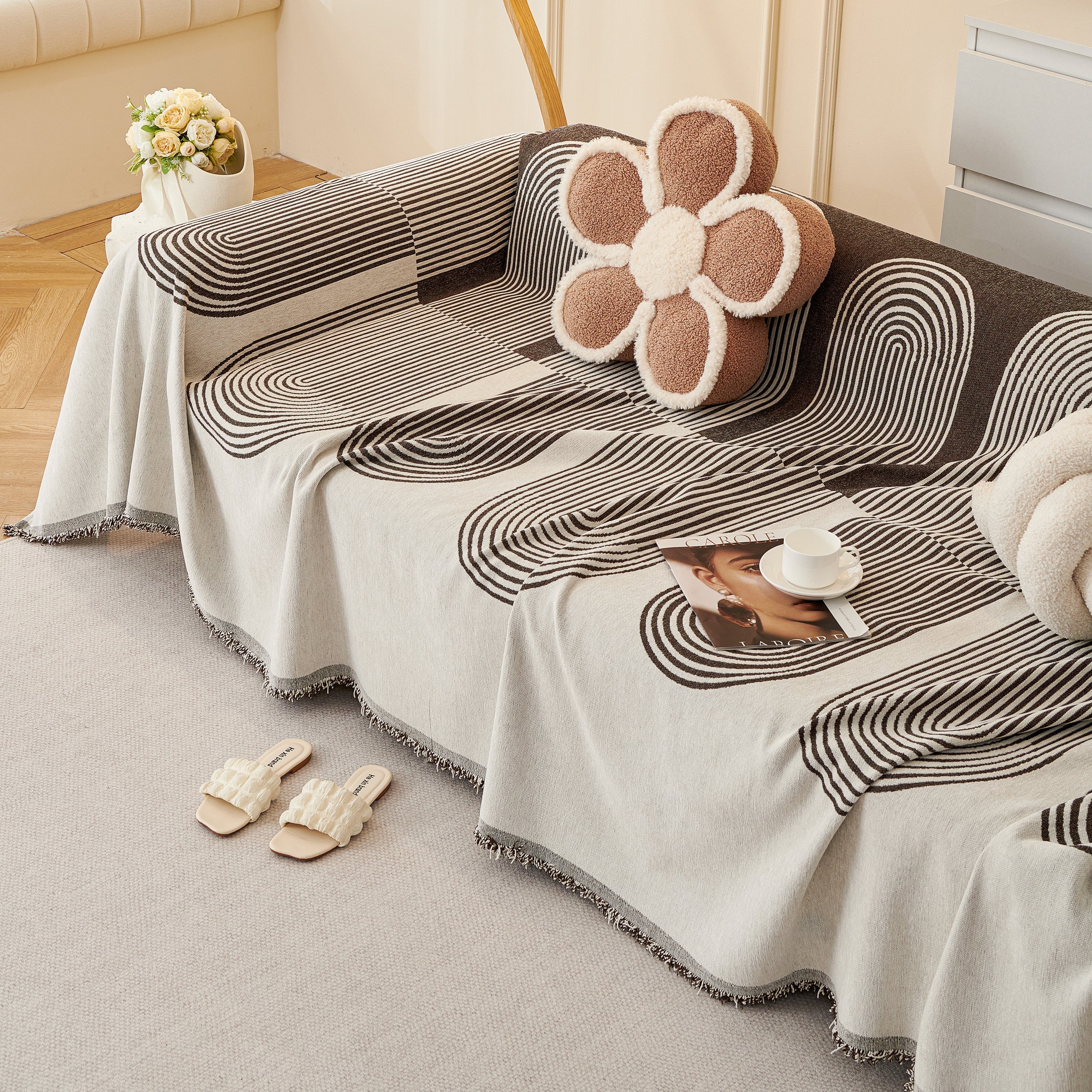 Chenille Boho Geometric Sofa Throw Cover Luxury Throws for Sofas Cat Proof Slipcovers Couch Covers - Image 95