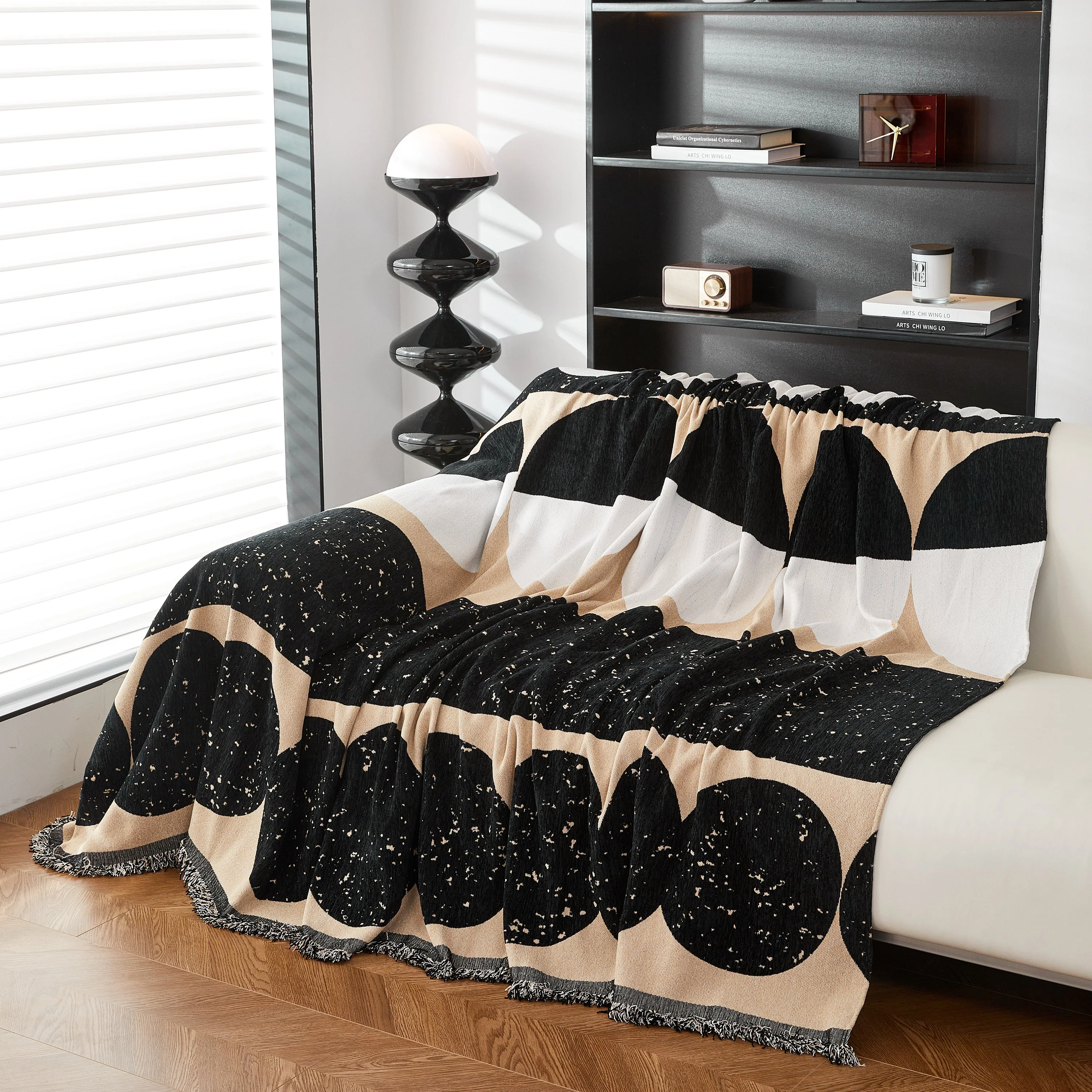 Chenille Circular Motif Sofa Protector Cover, Sofa Slipcovers L Shape, Sectional Sofa Couch Covers - Image 54
