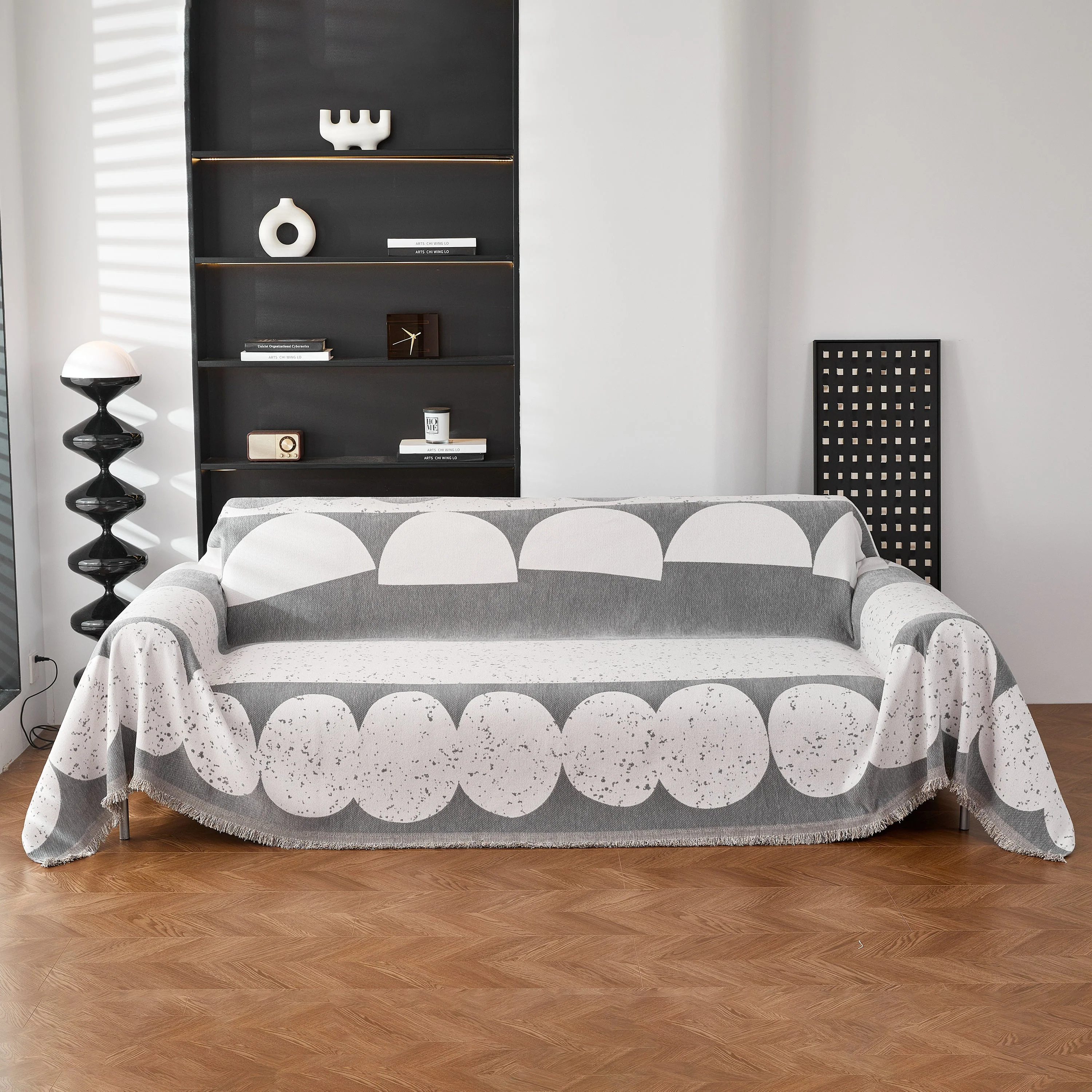 Chenille Circular Motif Sofa Protector Cover, Sofa Slipcovers L Shape, Sectional Sofa Couch Covers - Image 57