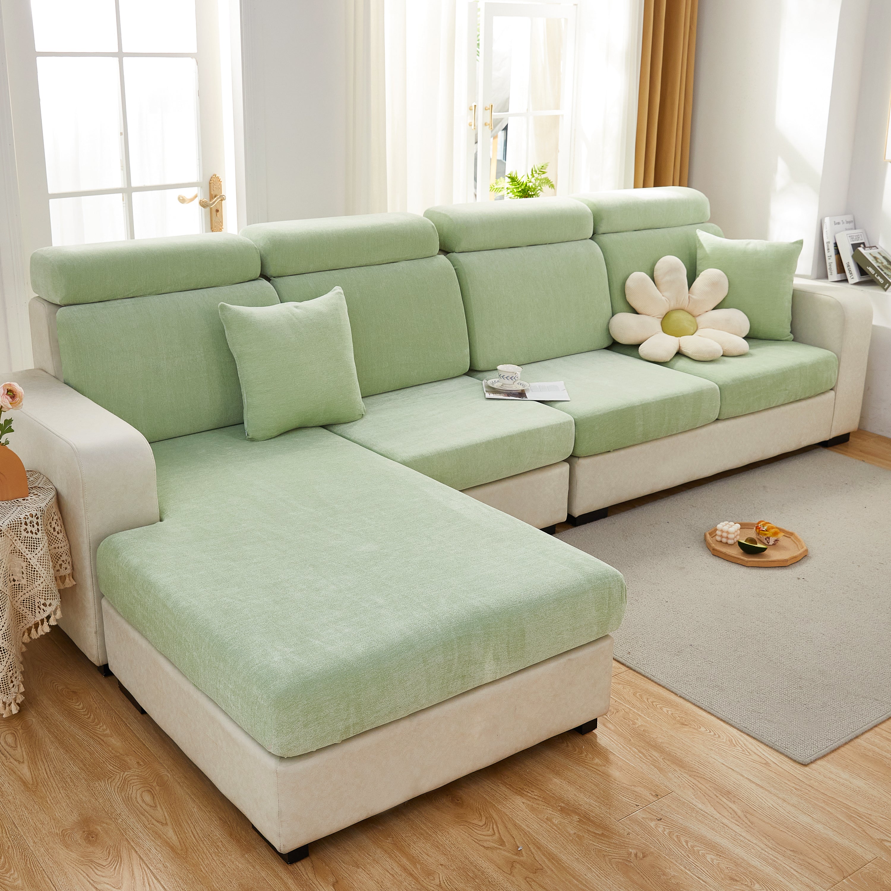 Chenille Cushion Covers for 1/2/3/4 Seater Sofas and L-shaped Couches, Furniture Covers for Pets - Image 10