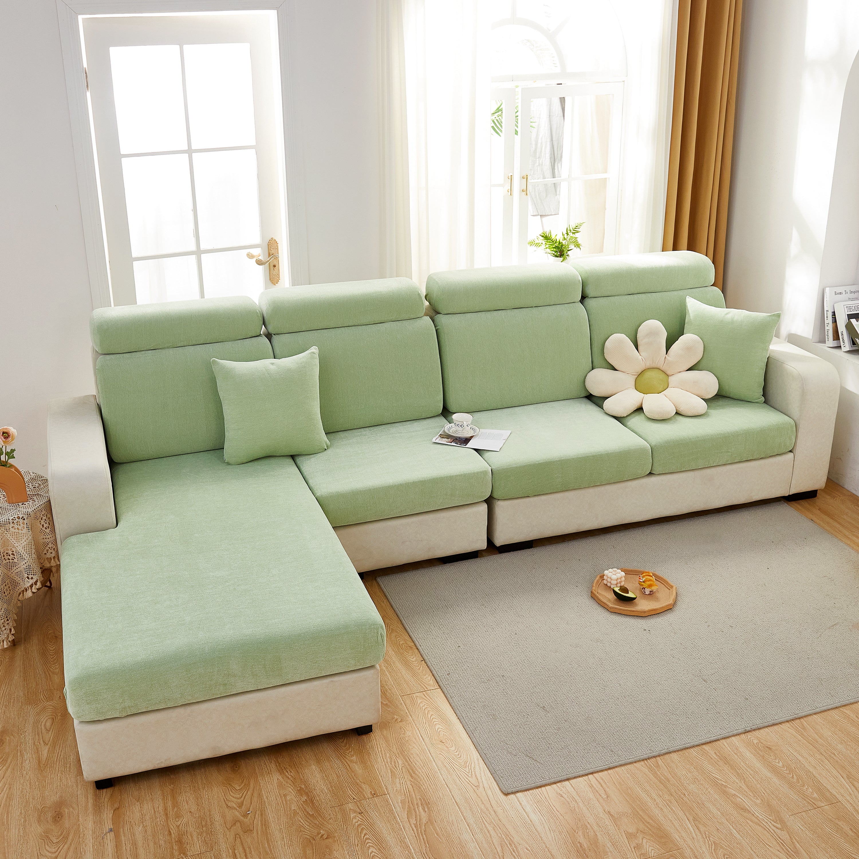 Chenille Cushion Covers for 1/2/3/4 Seater Sofas and L-shaped Couches, Furniture Covers for Pets - Image 11
