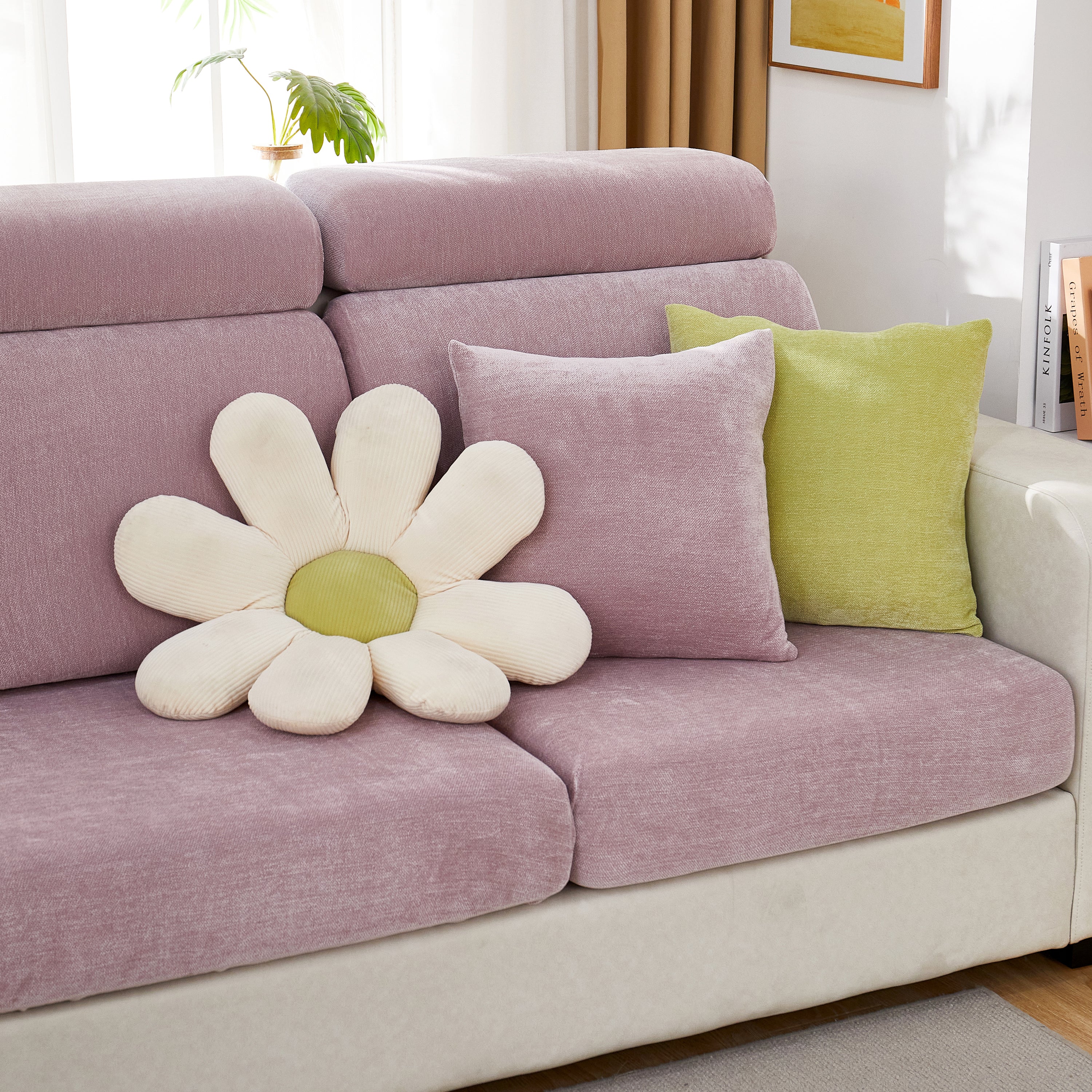 Chenille Cushion Covers for 1/2/3/4 Seater Sofas and L-shaped Couches, Furniture Covers for Pets - Image 123