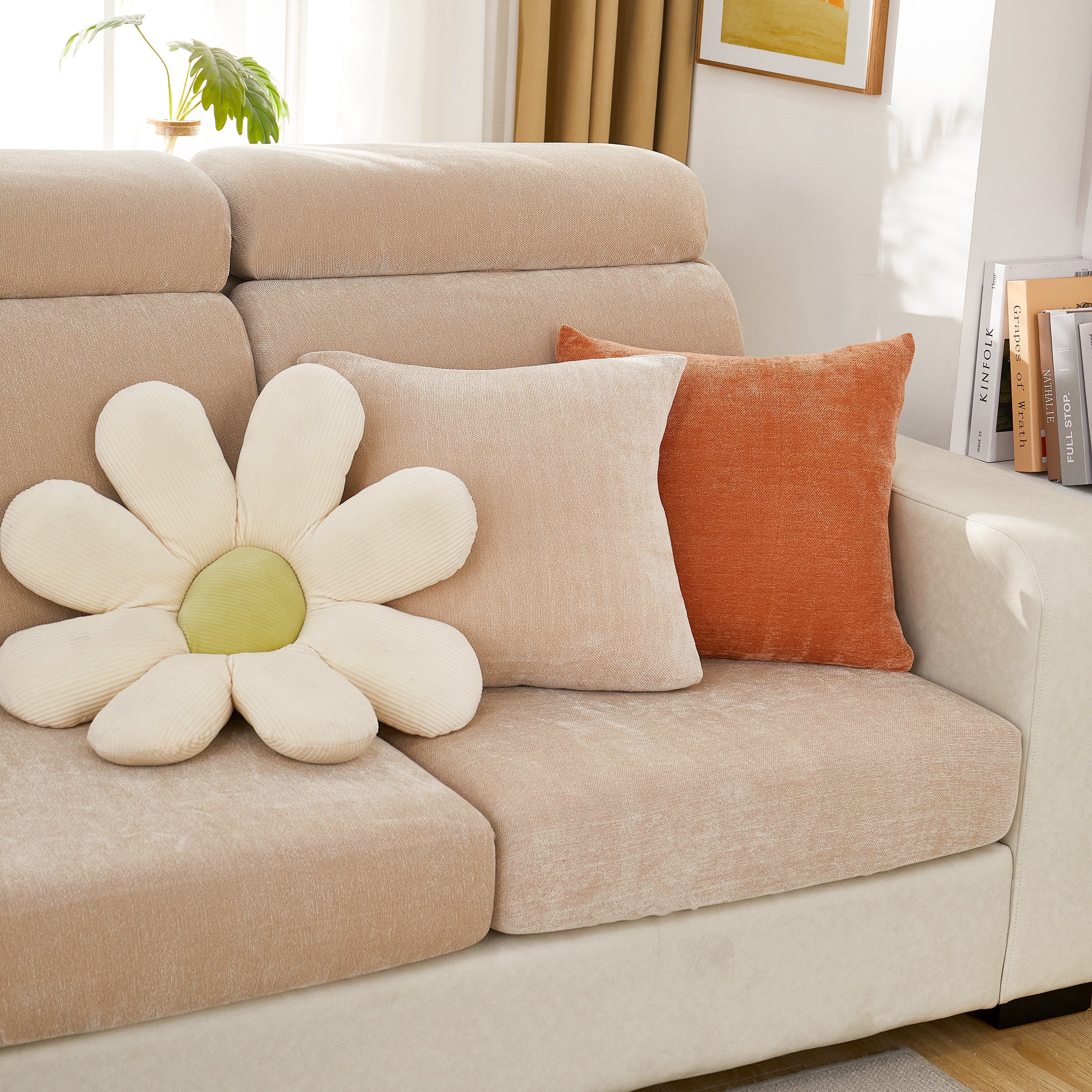 Chenille Cushion Covers for 1/2/3/4 Seater Sofas and L-shaped Couches, Furniture Covers for Pets - Image 144