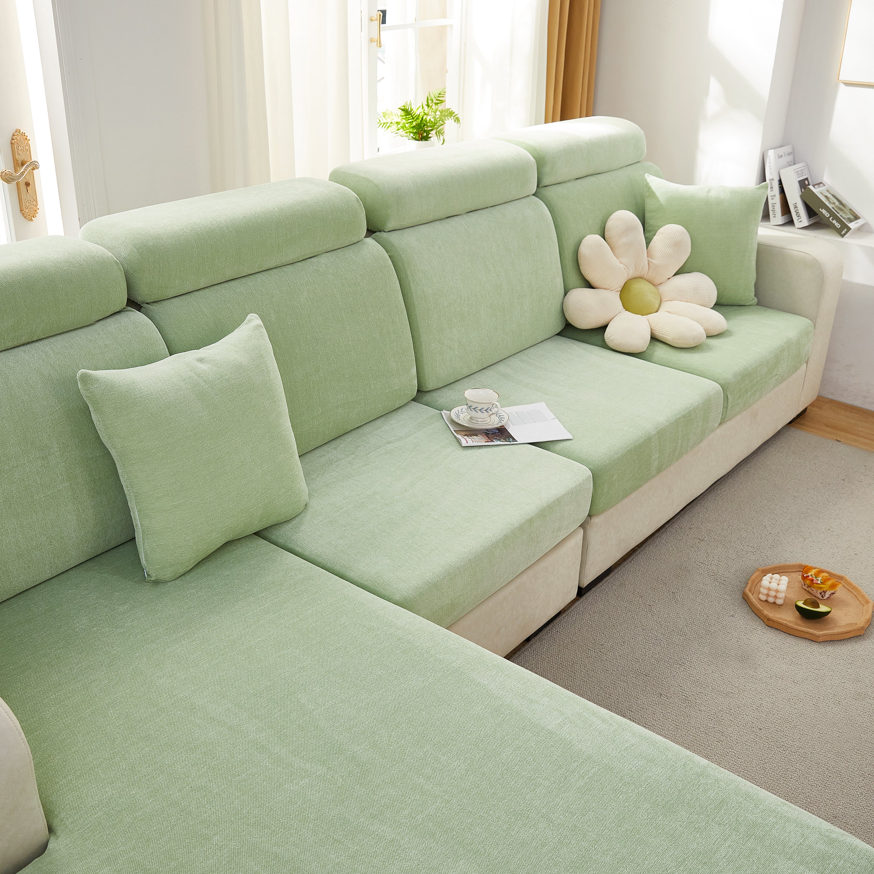 Chenille Cushion Covers for 1/2/3/4 Seater Sofas and L-shaped Couches, Furniture Covers for Pets - Image 18