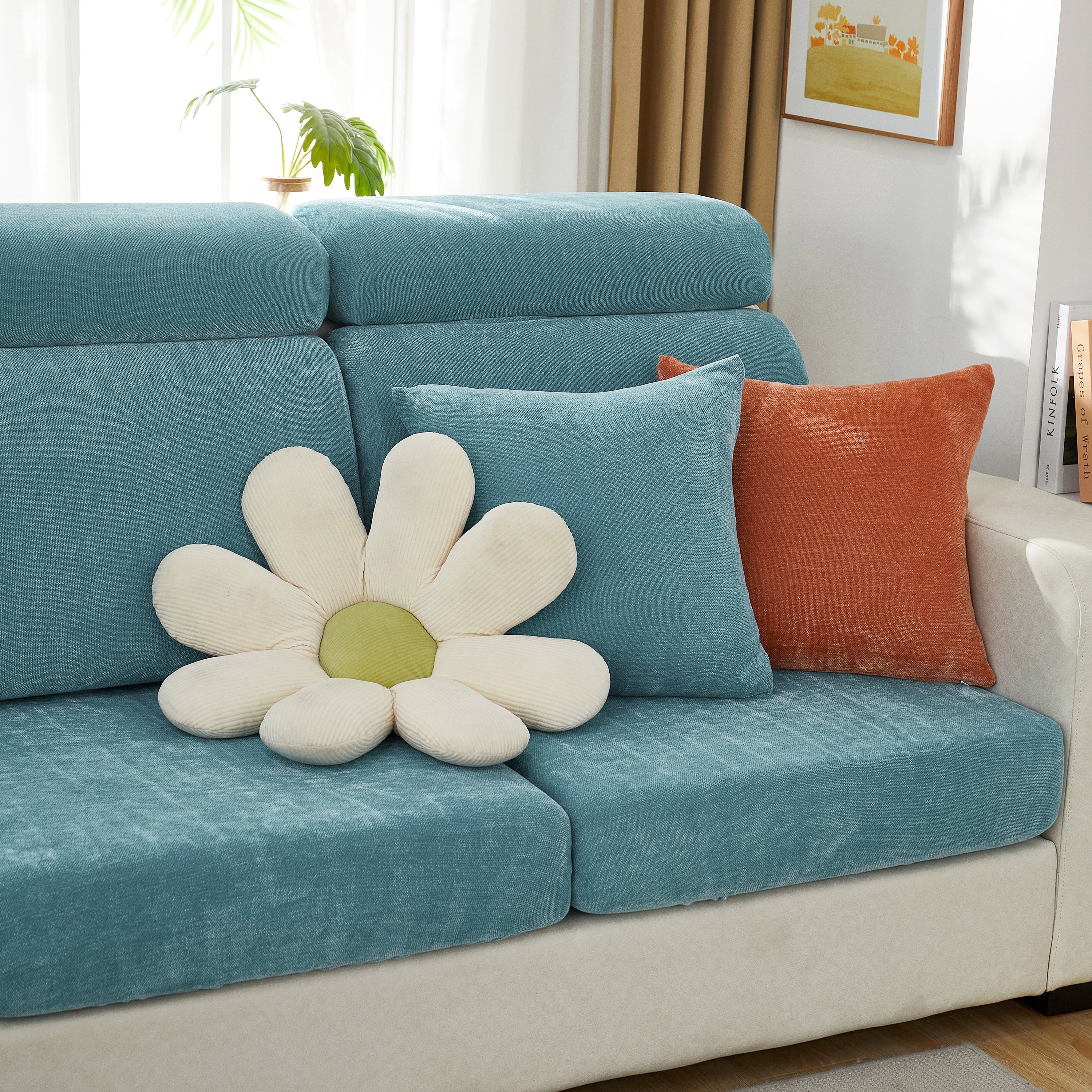 Chenille Cushion Covers for 1/2/3/4 Seater Sofas and L-shaped Couches, Furniture Covers for Pets - Image 187