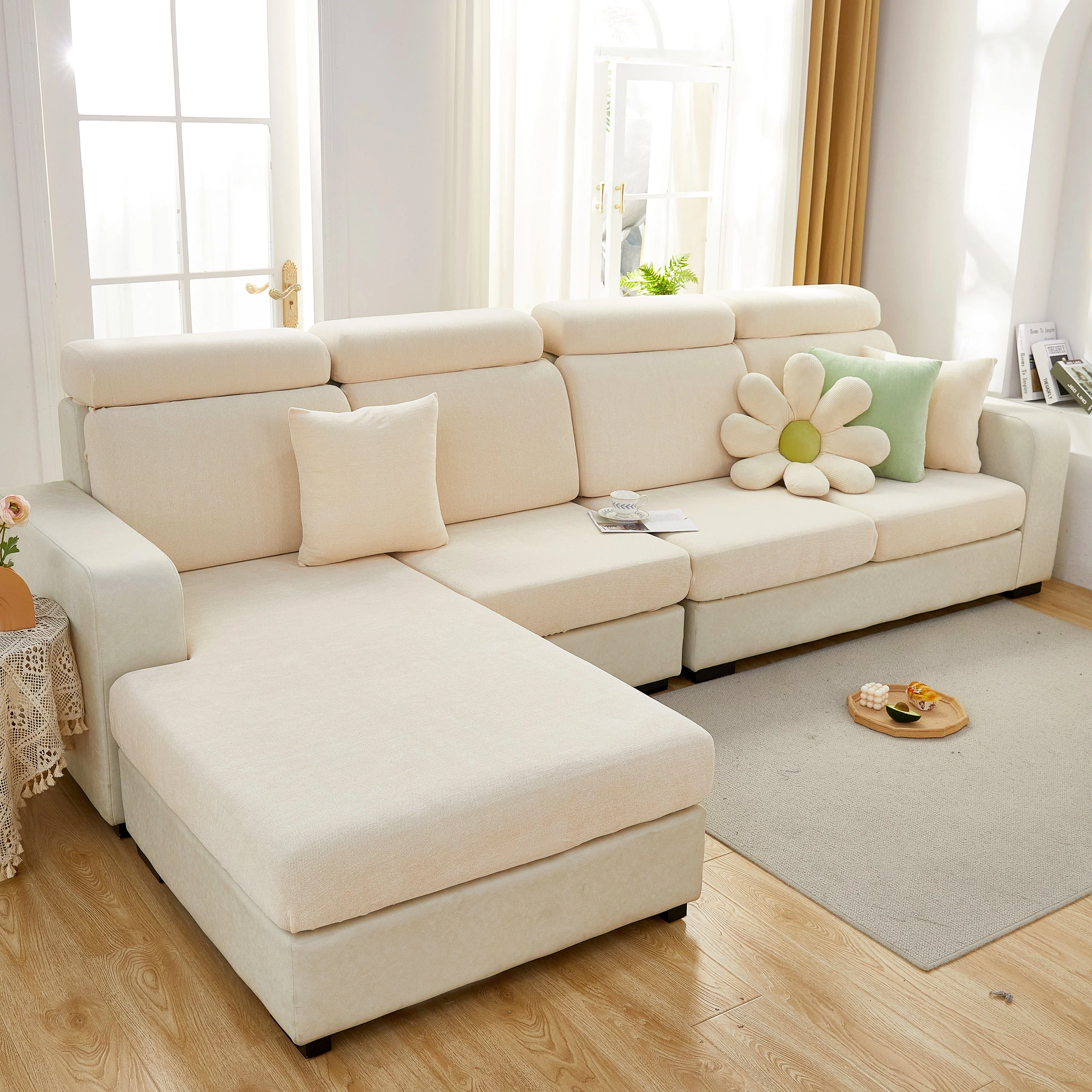 Chenille Cushion Covers for 1/2/3/4 Seater Sofas and L-shaped Couches, Furniture Covers for Pets - Image 20