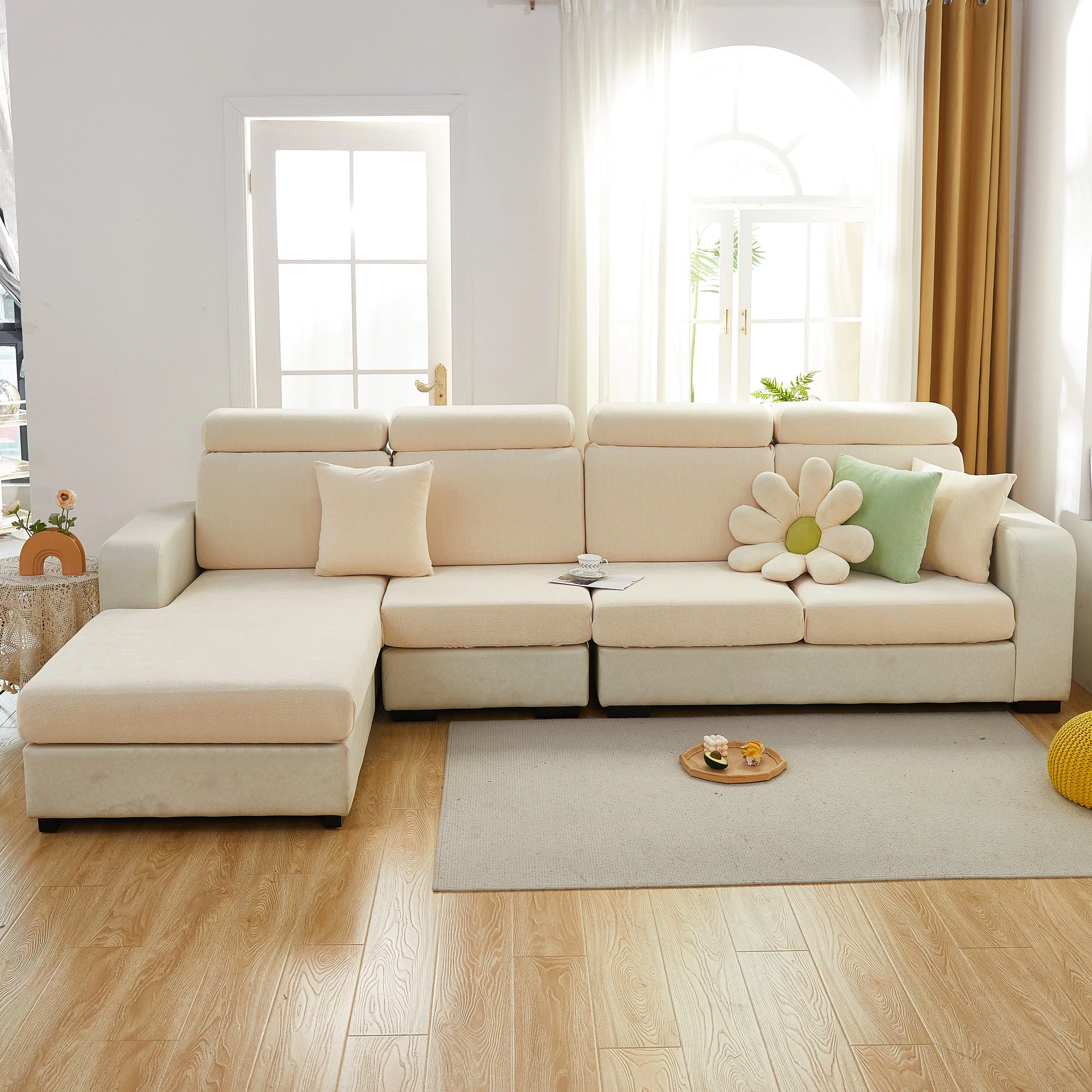 Chenille Cushion Covers for 1/2/3/4 Seater Sofas and L-shaped Couches, Furniture Covers for Pets - Image 21