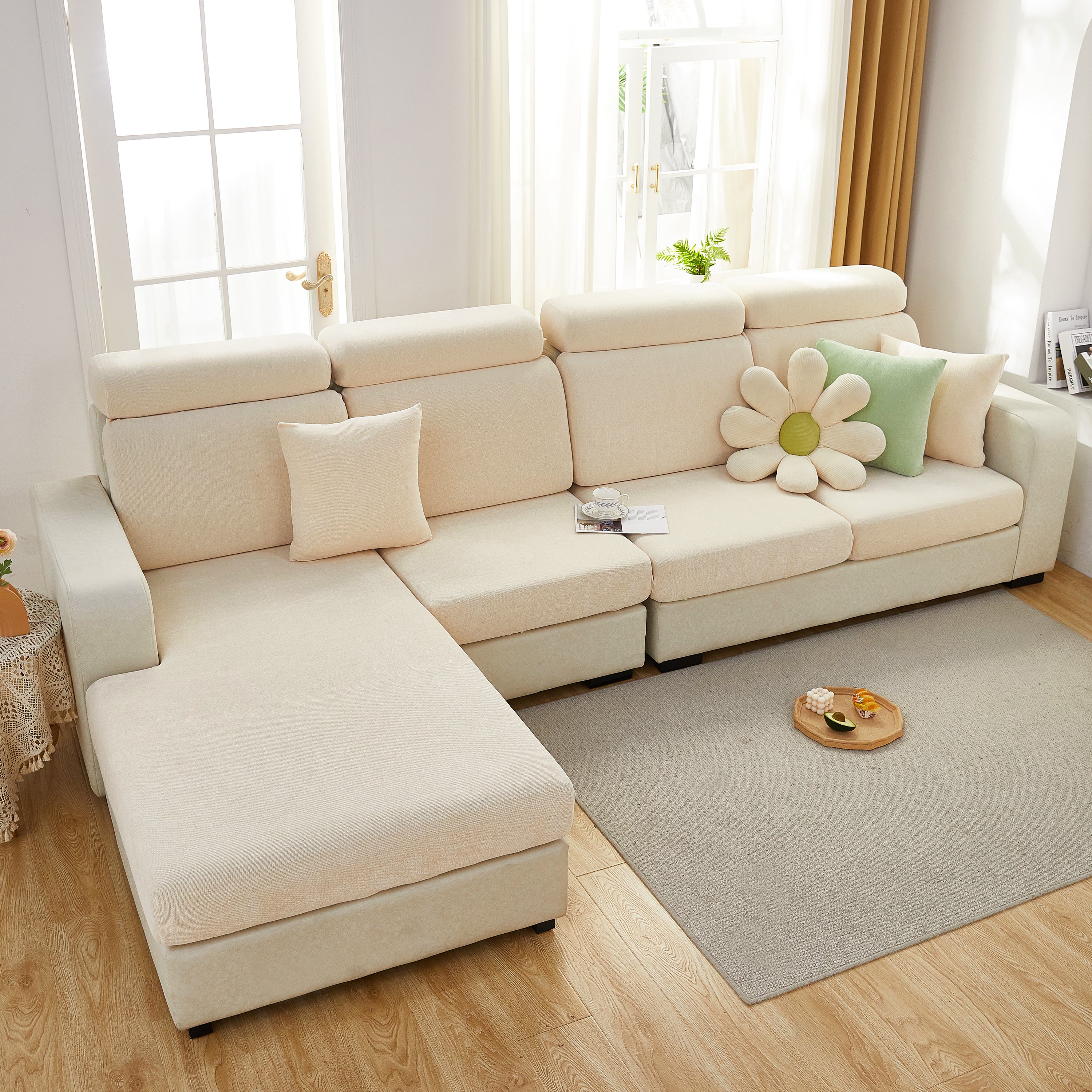 Chenille Cushion Covers for 1/2/3/4 Seater Sofas and L-shaped Couches, Furniture Covers for Pets - Image 22
