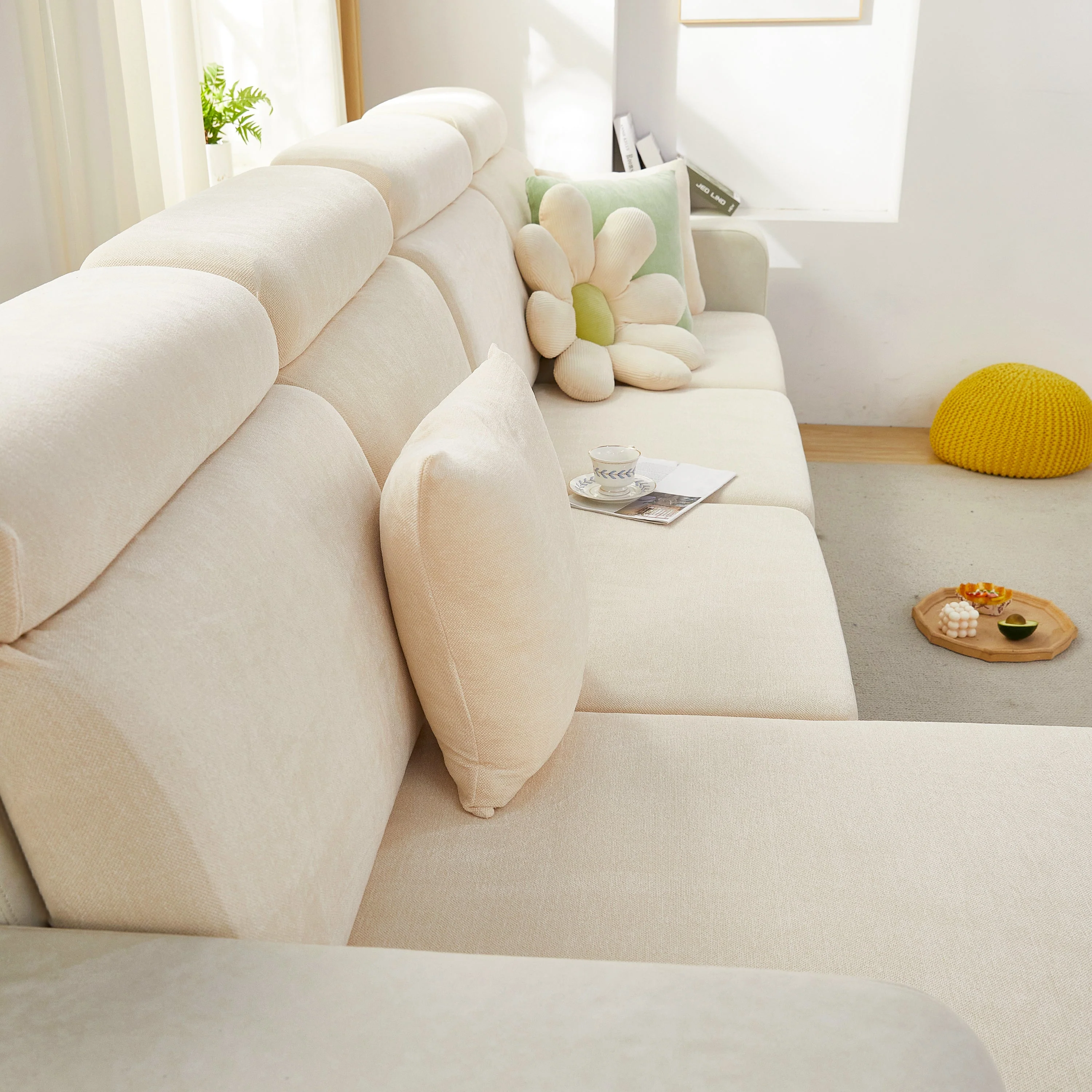 Chenille Cushion Covers for 1/2/3/4 Seater Sofas and L-shaped Couches, Furniture Covers for Pets - Image 26