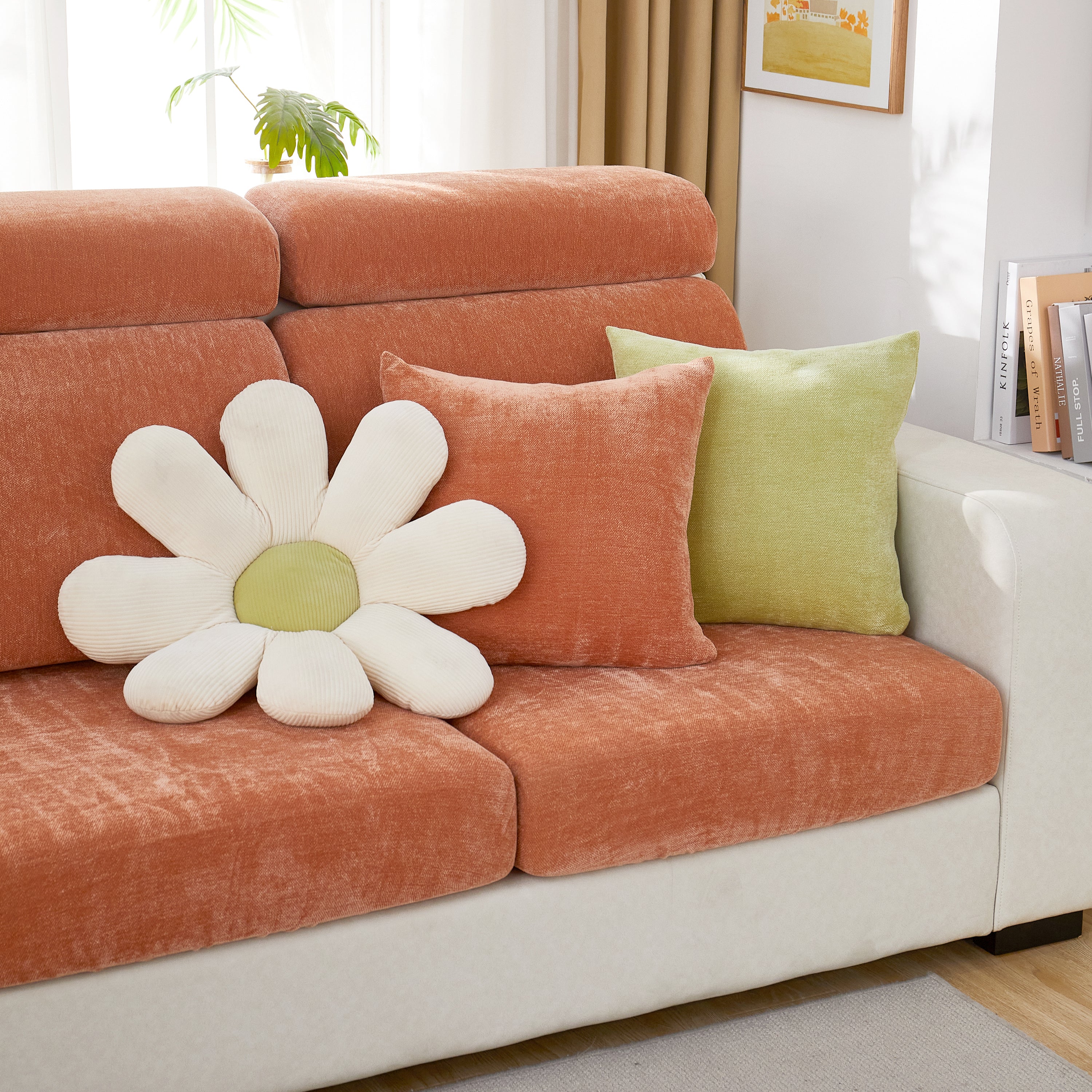 Chenille Cushion Covers for 1/2/3/4 Seater Sofas and L-shaped Couches, Furniture Covers for Pets - Image 38
