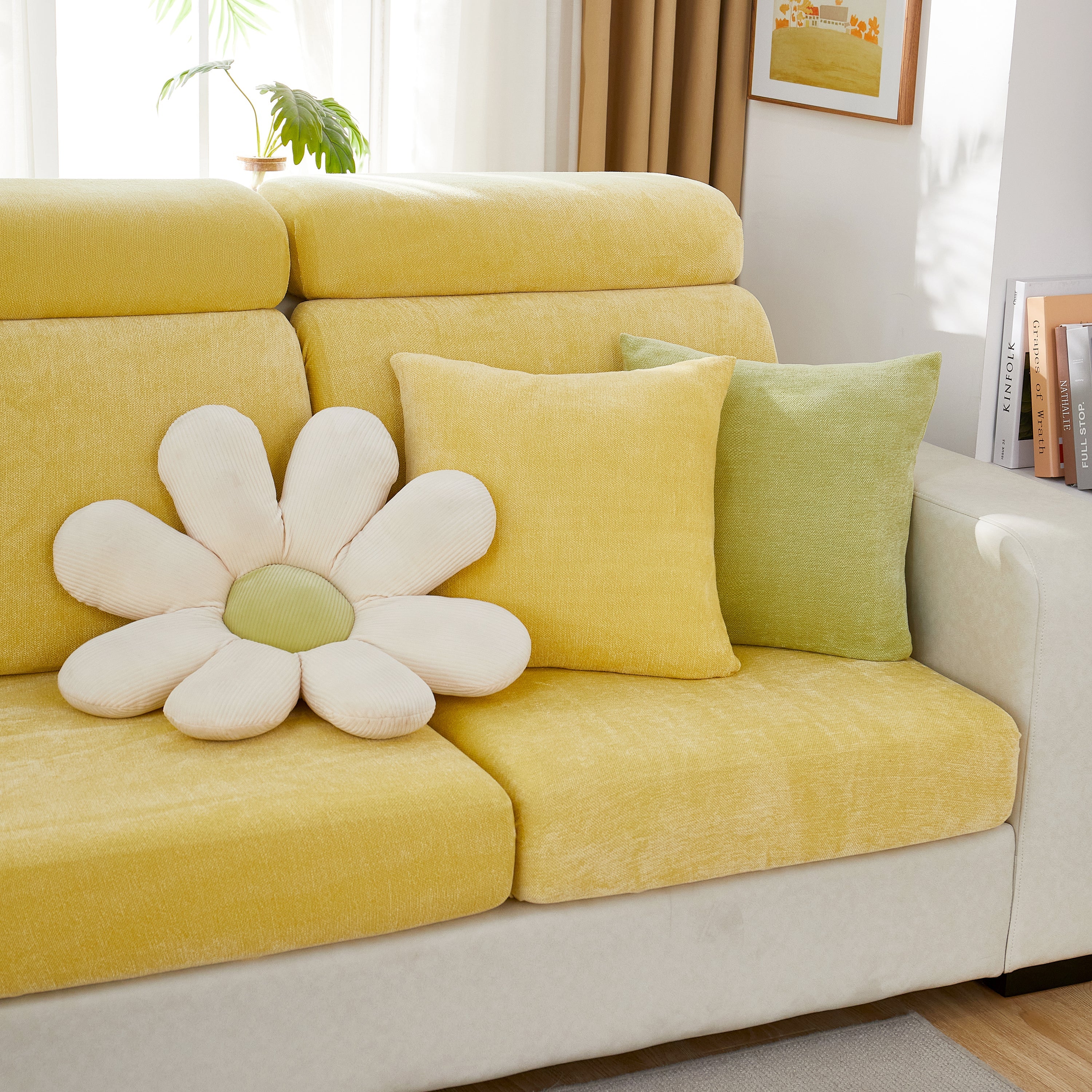 Chenille Cushion Covers for 1/2/3/4 Seater Sofas and L-shaped Couches, Furniture Covers for Pets - Image 59