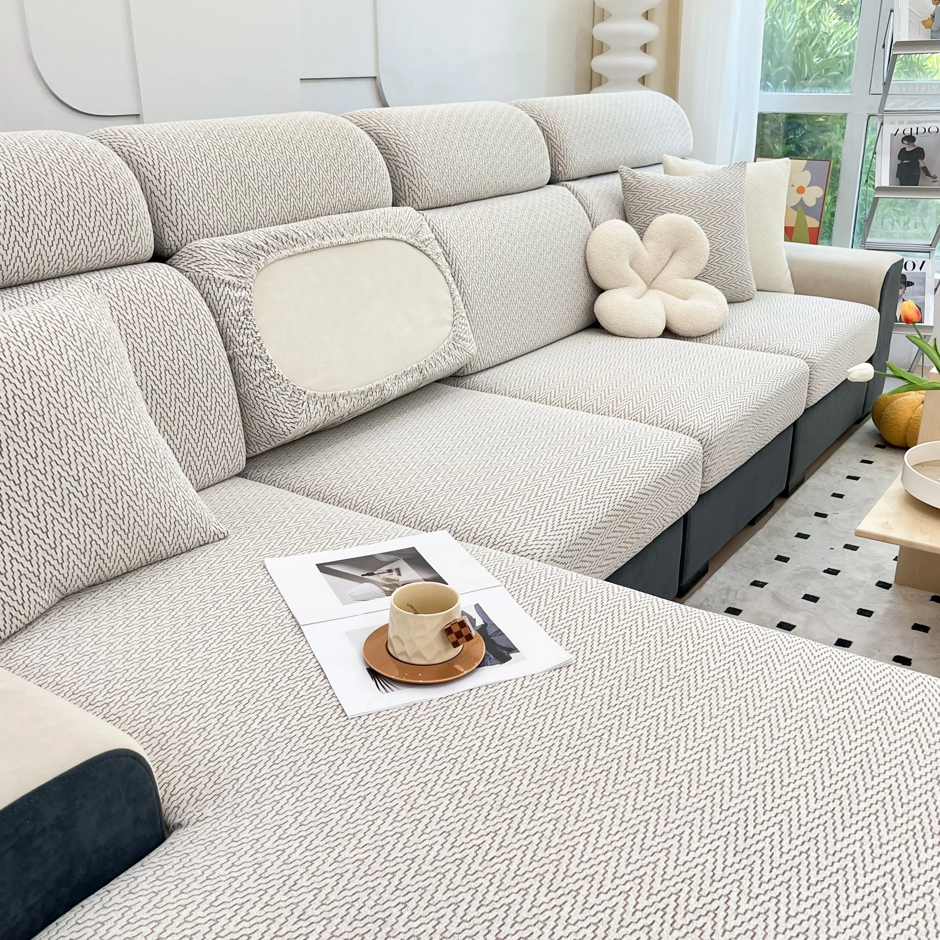 Chenille Fabric Sofa Seat Covers for Sofa 1/2/3/4 Seater, Best Couch Covers for Dogs, Pet Couch Protector - Image 103