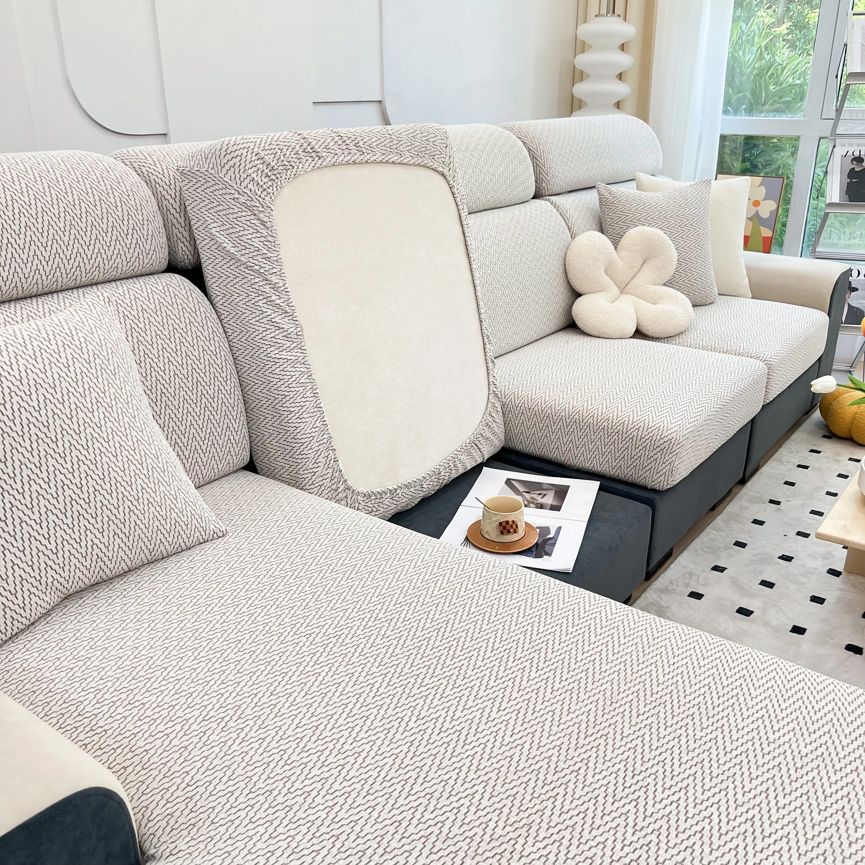 Chenille Fabric Sofa Seat Covers for Sofa 1/2/3/4 Seater, Best Couch Covers for Dogs, Pet Couch Protector - Image 104