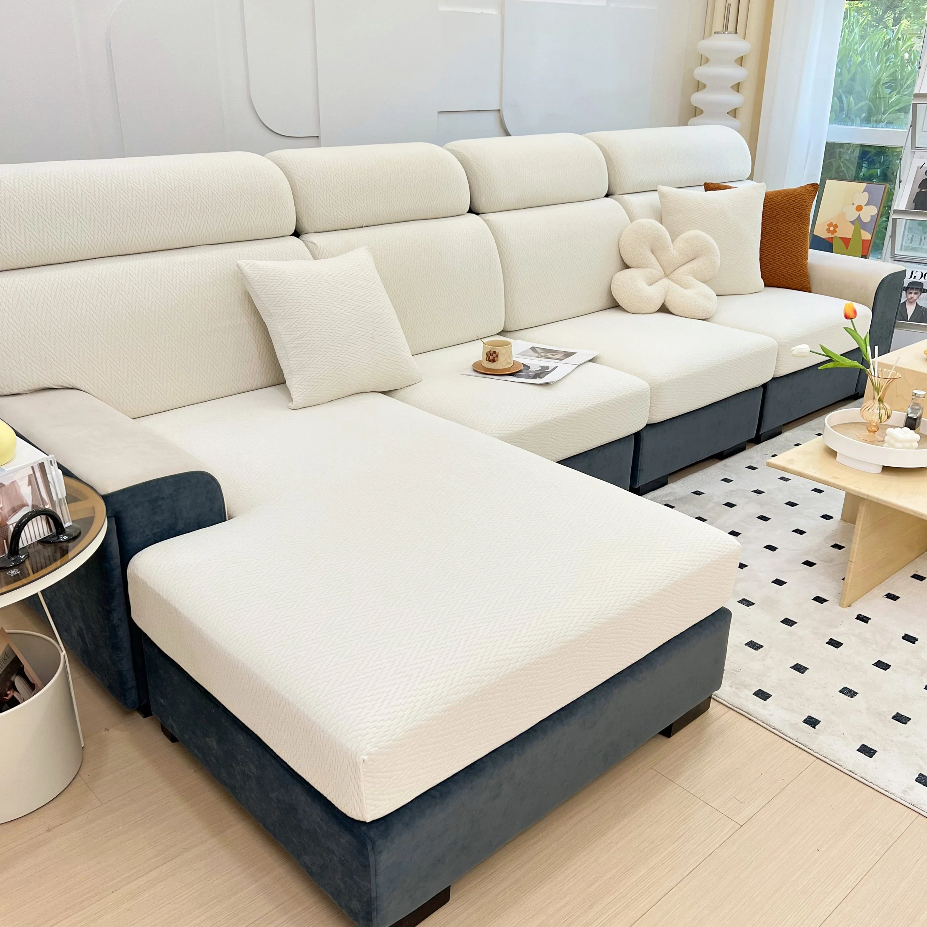 Chenille Fabric Sofa Seat Covers for Sofa 1/2/3/4 Seater, Best Couch Covers for Dogs, Pet Couch Protector - Image 116