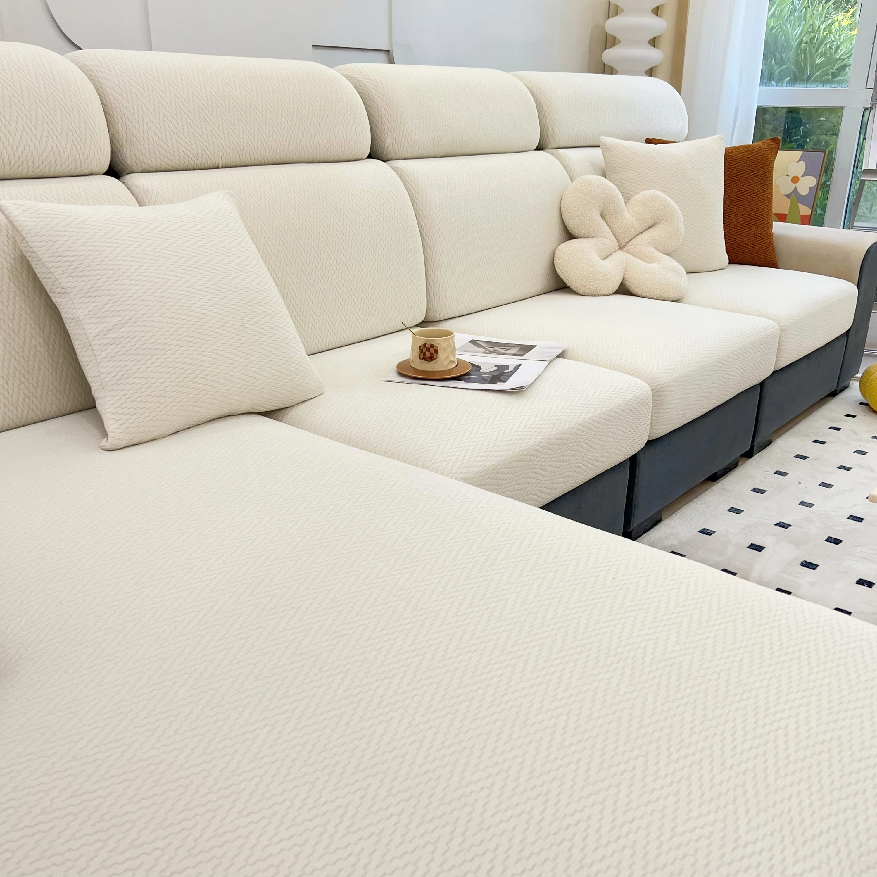 Chenille Fabric Sofa Seat Covers for Sofa 1/2/3/4 Seater, Best Couch Covers for Dogs, Pet Couch Protector - Image 121