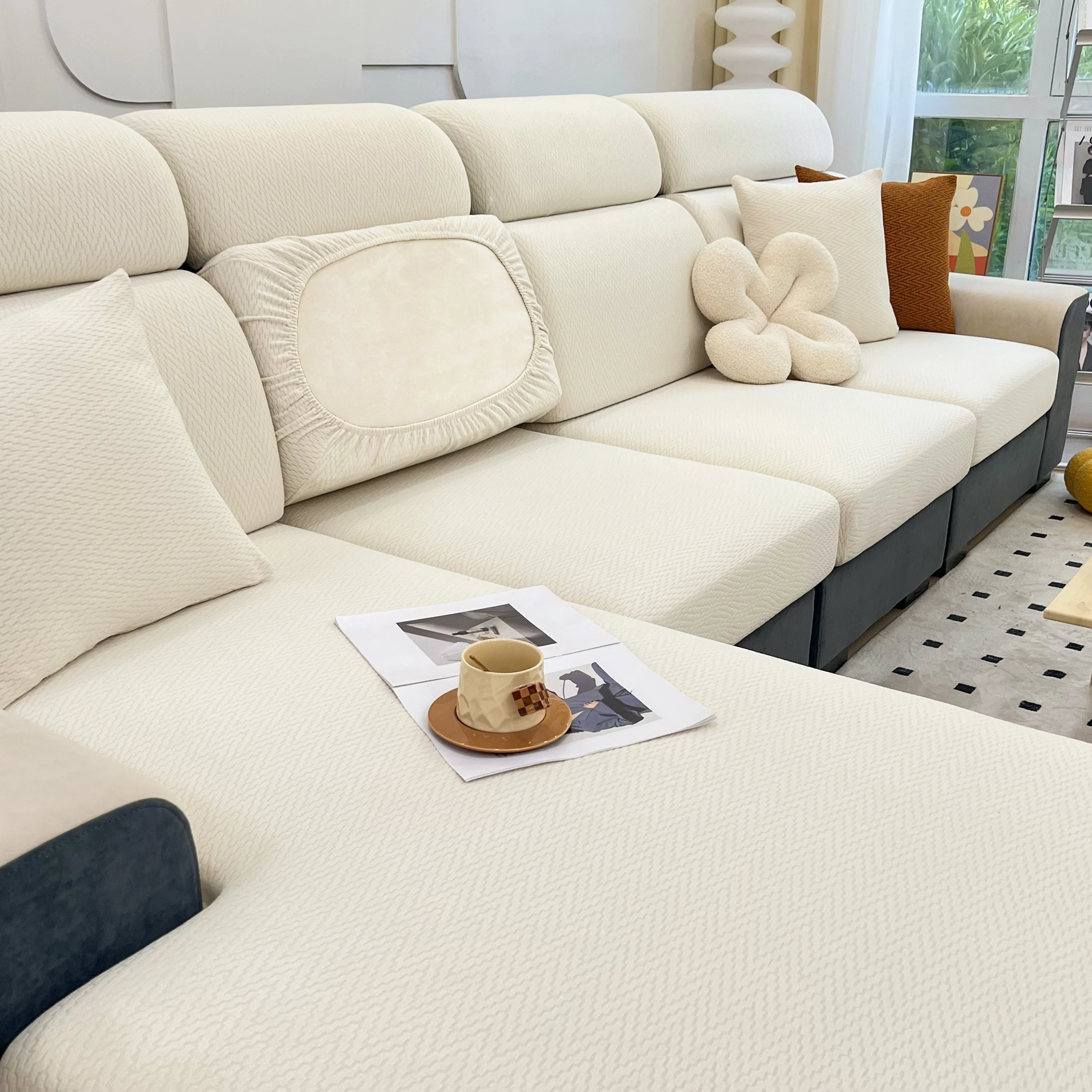 Chenille Fabric Sofa Seat Covers for Sofa 1/2/3/4 Seater, Best Couch Covers for Dogs, Pet Couch Protector - Image 130