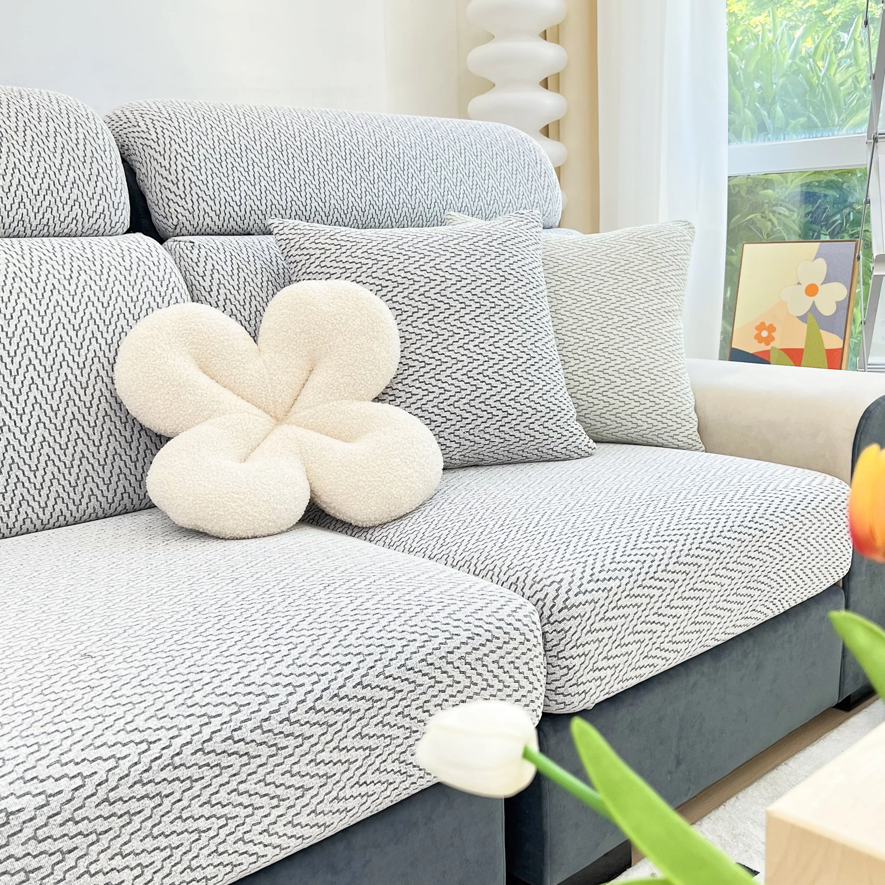 Chenille Fabric Sofa Seat Covers for Sofa 1/2/3/4 Seater, Best Couch Covers for Dogs, Pet Couch Protector - Image 27