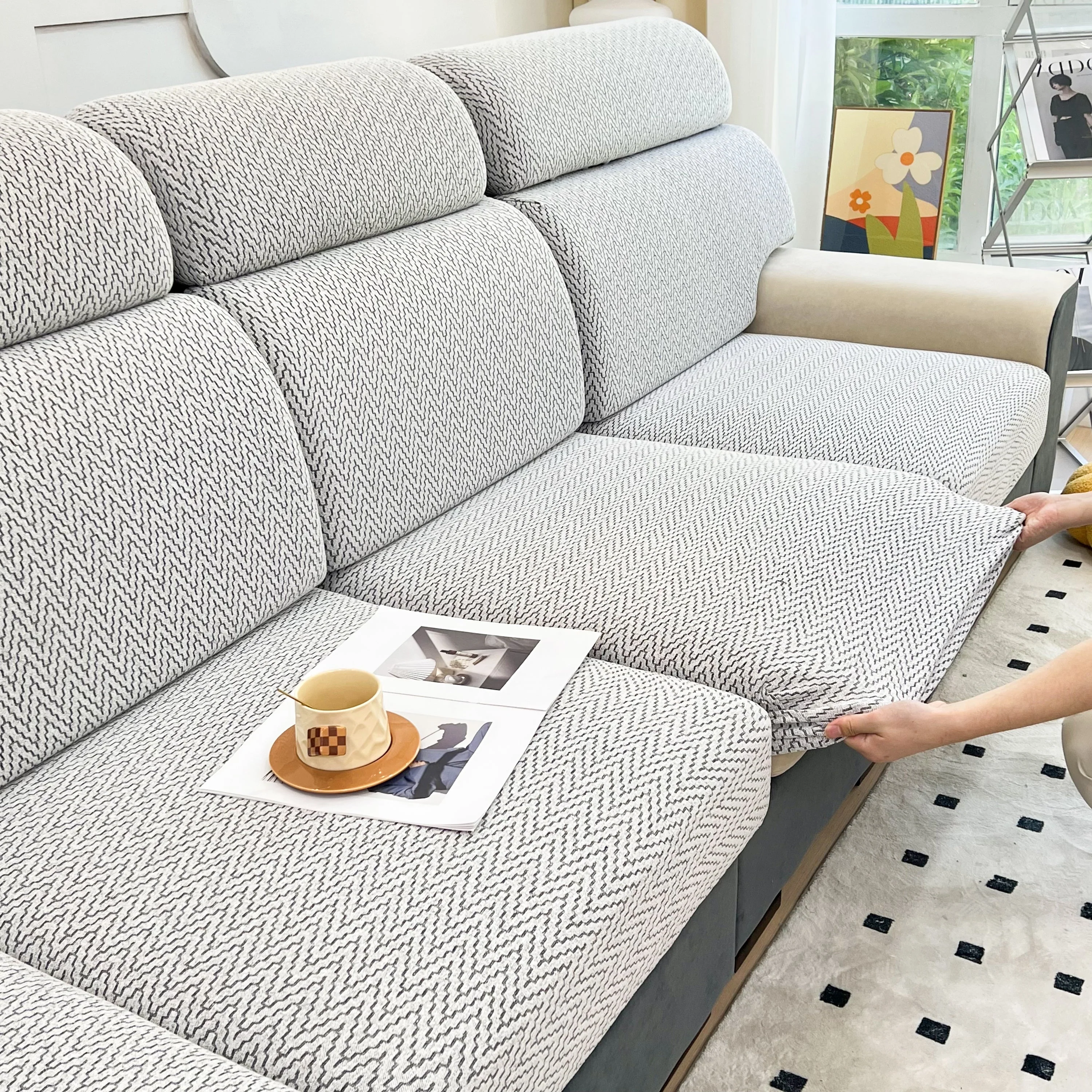 Chenille Fabric Sofa Seat Covers for Sofa 1/2/3/4 Seater, Best Couch Covers for Dogs, Pet Couch Protector - Image 45