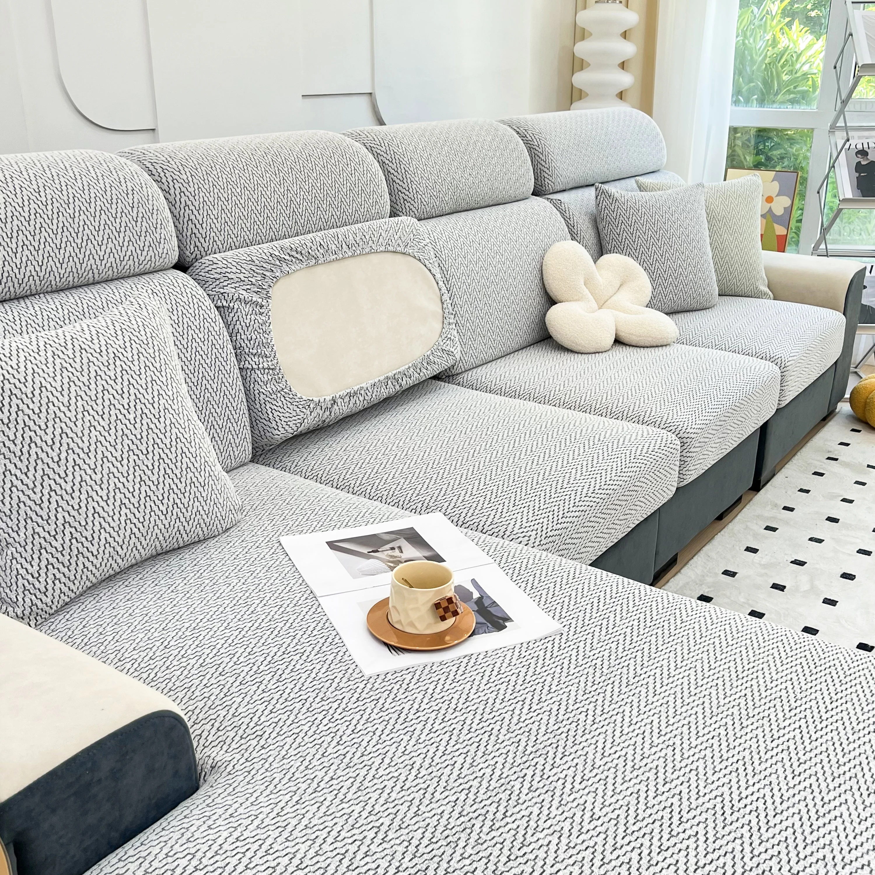 Chenille Fabric Sofa Seat Covers for Sofa 1/2/3/4 Seater, Best Couch Covers for Dogs, Pet Couch Protector - Image 46