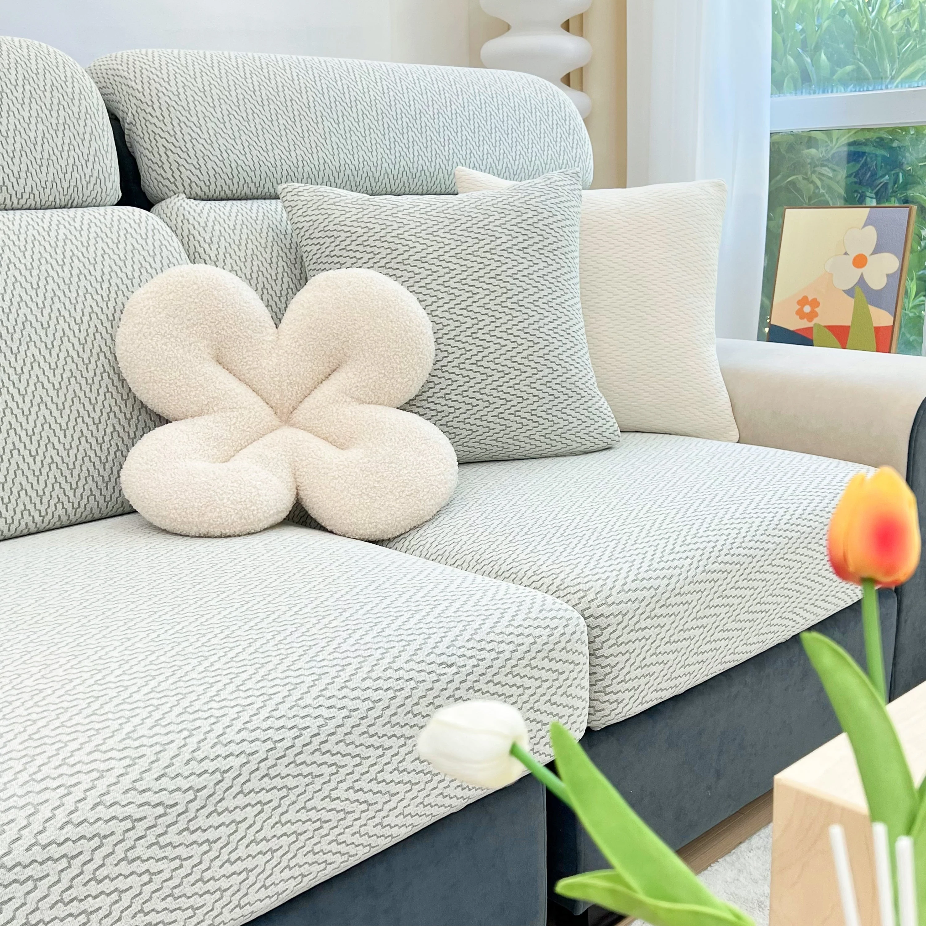 Chenille Fabric Sofa Seat Covers for Sofa 1/2/3/4 Seater, Best Couch Covers for Dogs, Pet Couch Protector - Image 54