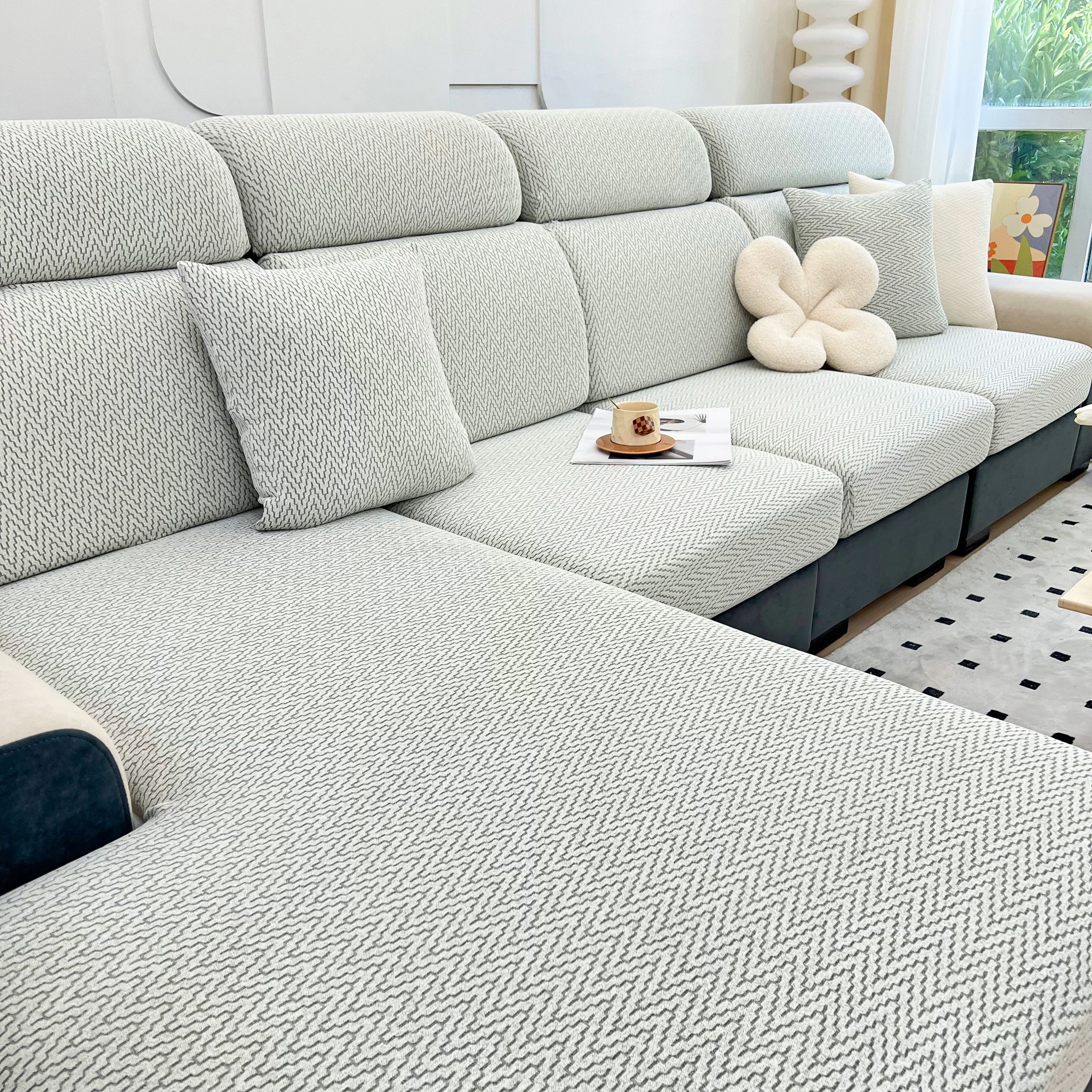 Chenille Fabric Sofa Seat Covers for Sofa 1/2/3/4 Seater, Best Couch Covers for Dogs, Pet Couch Protector - Image 65