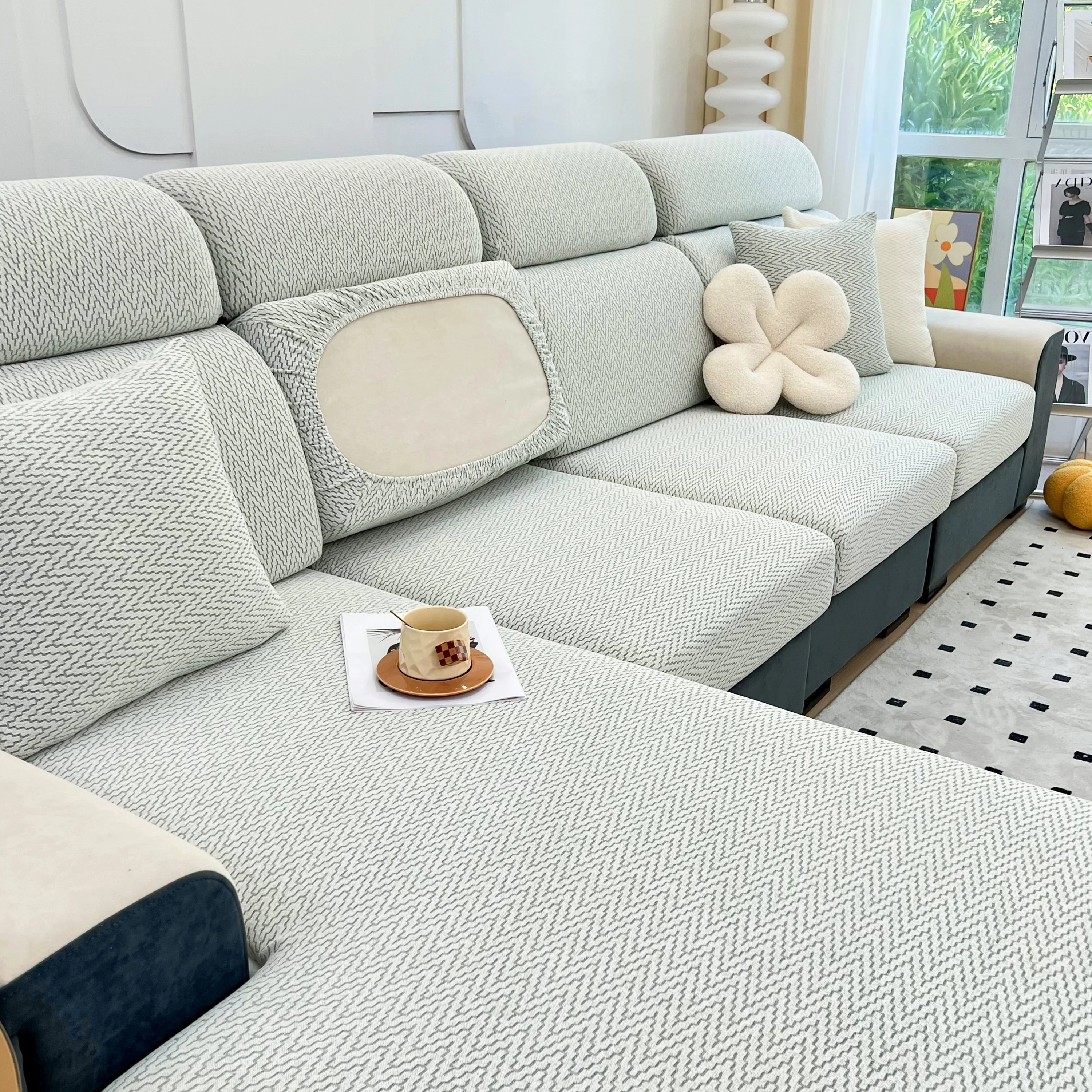 Chenille Fabric Sofa Seat Covers for Sofa 1/2/3/4 Seater, Best Couch Covers for Dogs, Pet Couch Protector - Image 75