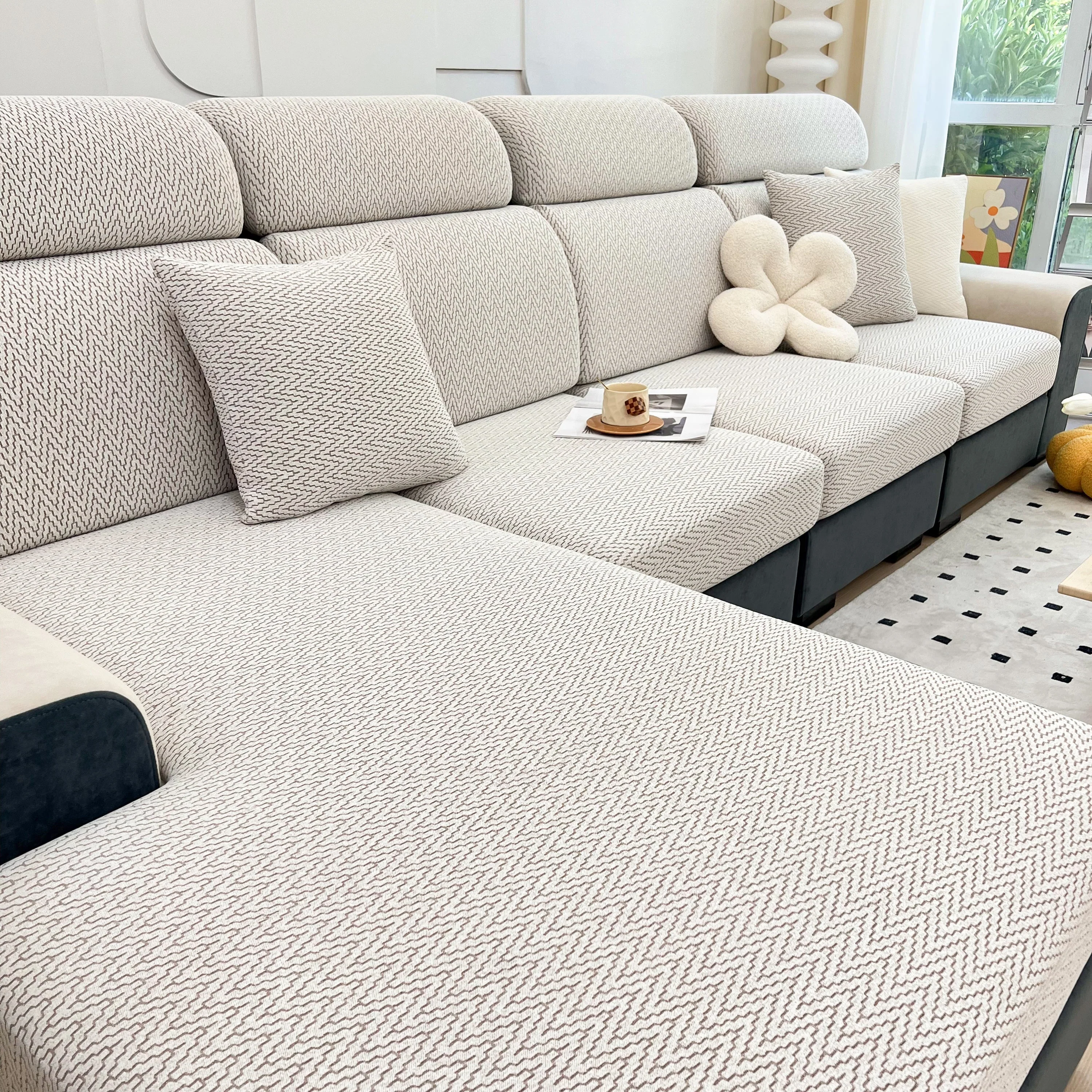 Chenille Fabric Sofa Seat Covers for Sofa 1/2/3/4 Seater, Best Couch Covers for Dogs, Pet Couch Protector - Image 91