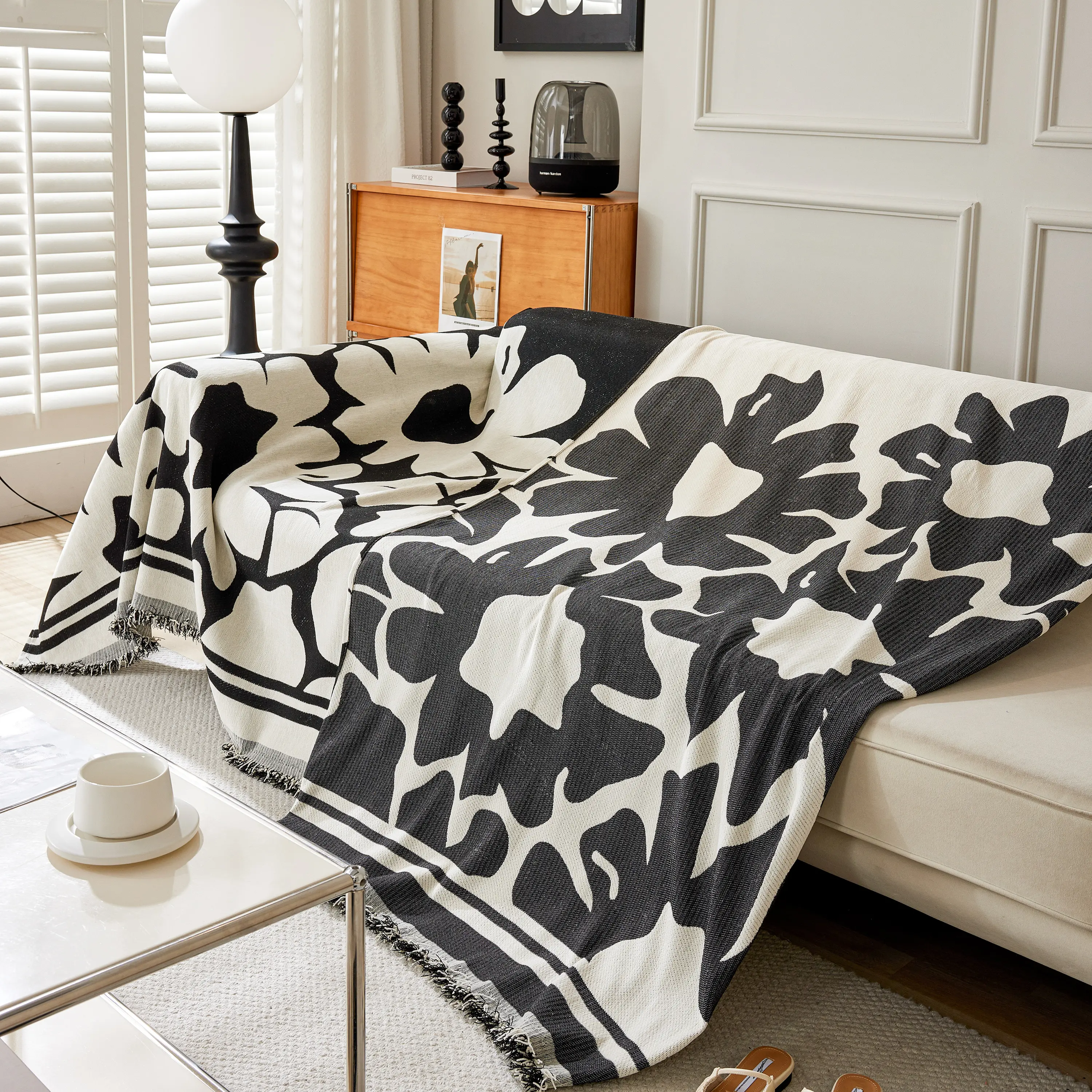 Chenille Floral Soft Thick Reversible Blanket Covers for Couch, Couch Protector Blanket Cover Sofa - Image 10
