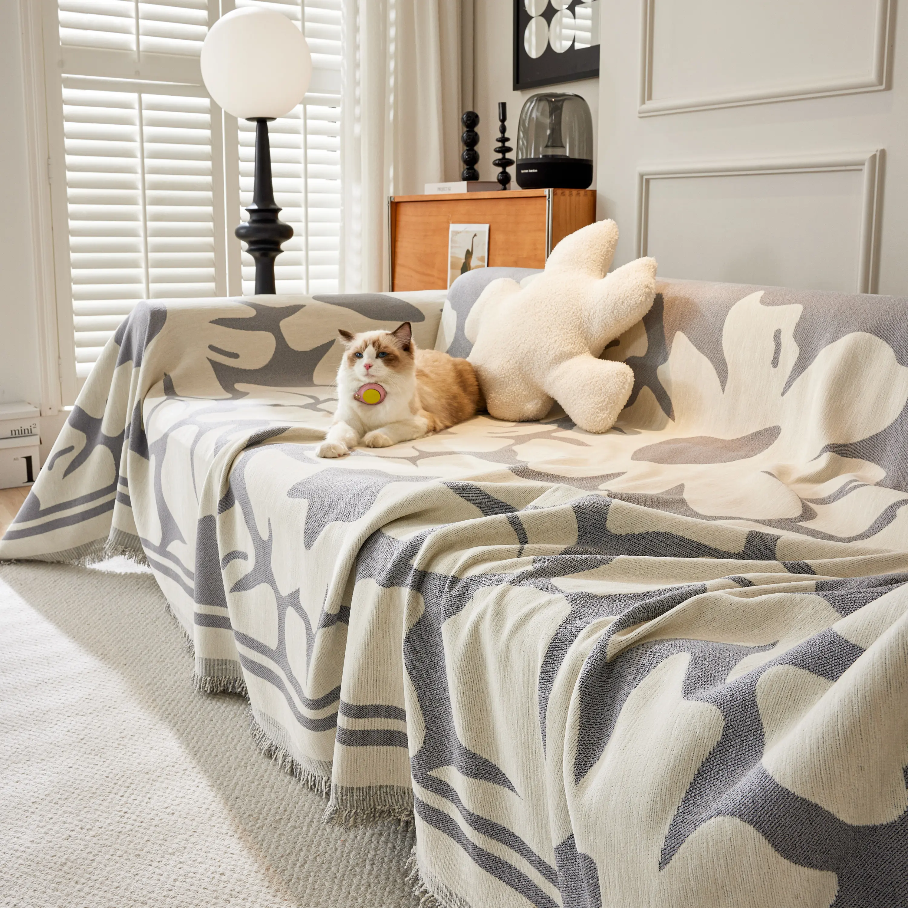 Chenille Floral Soft Thick Reversible Blanket Covers for Couch, Couch Protector Blanket Cover Sofa - Image 102