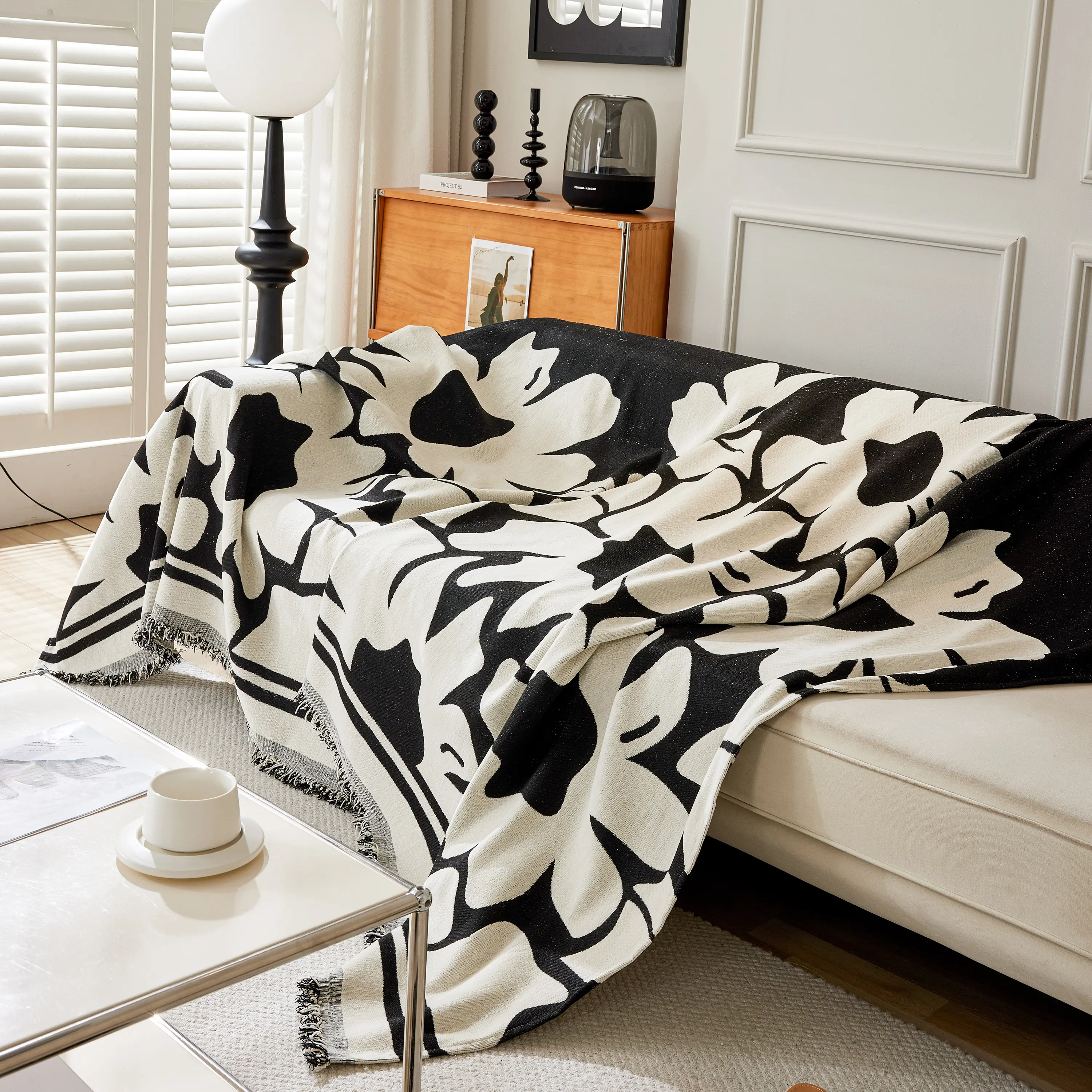 Chenille Floral Soft Thick Reversible Blanket Covers for Couch, Couch Protector Blanket Cover Sofa - Image 11