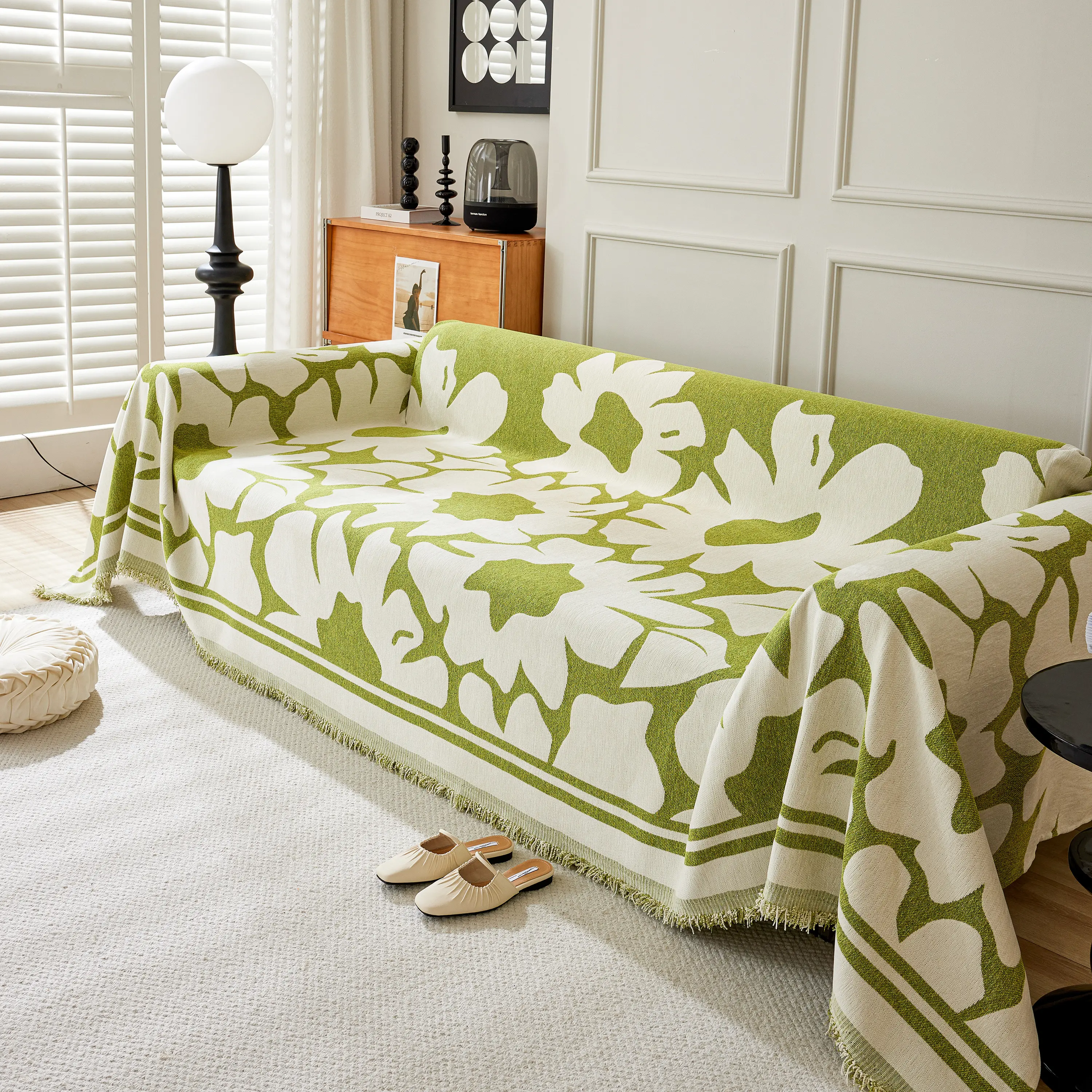 Chenille Floral Soft Thick Reversible Blanket Covers for Couch, Couch Protector Blanket Cover Sofa - Image 113