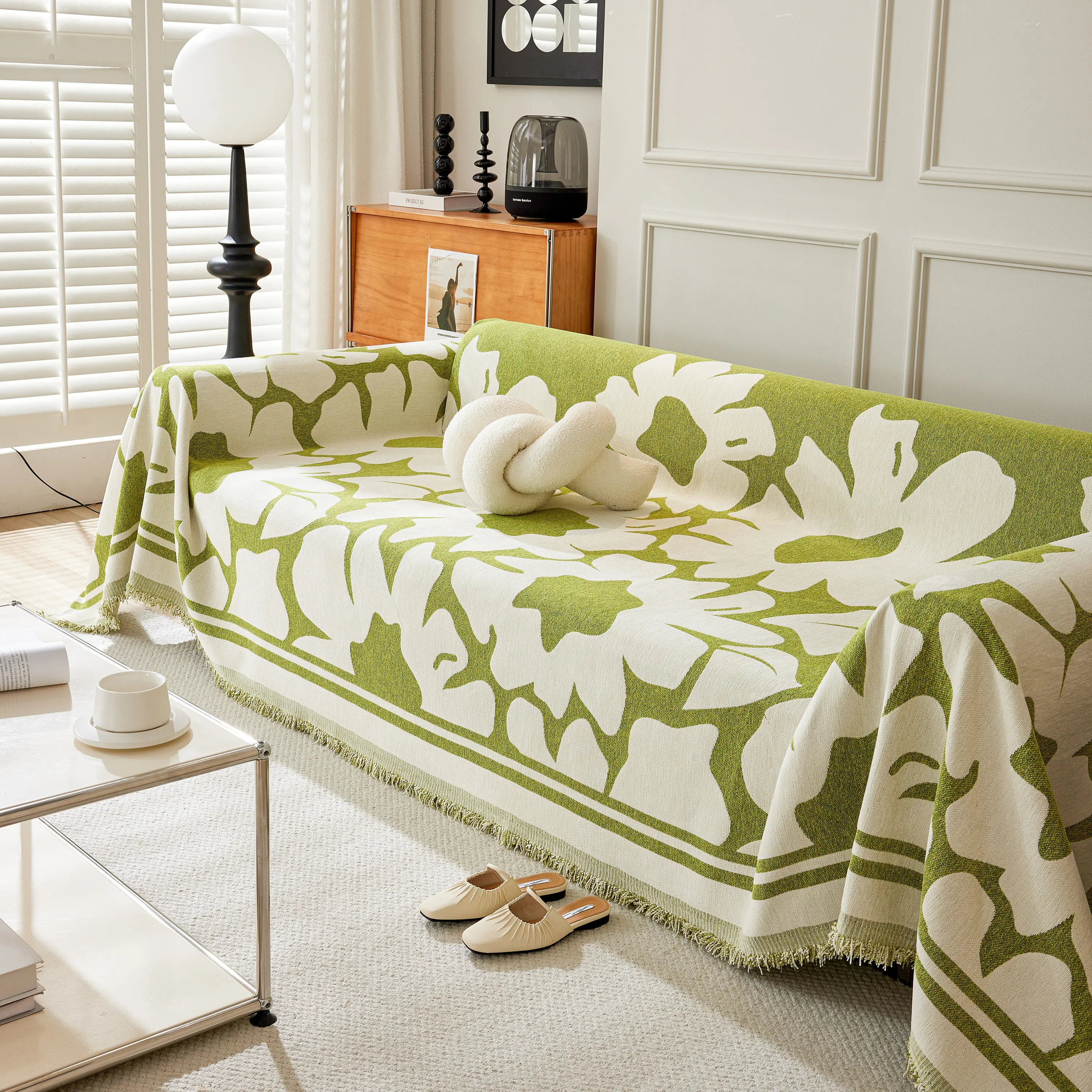 Chenille Floral Soft Thick Reversible Blanket Covers for Couch, Couch Protector Blanket Cover Sofa - Image 120