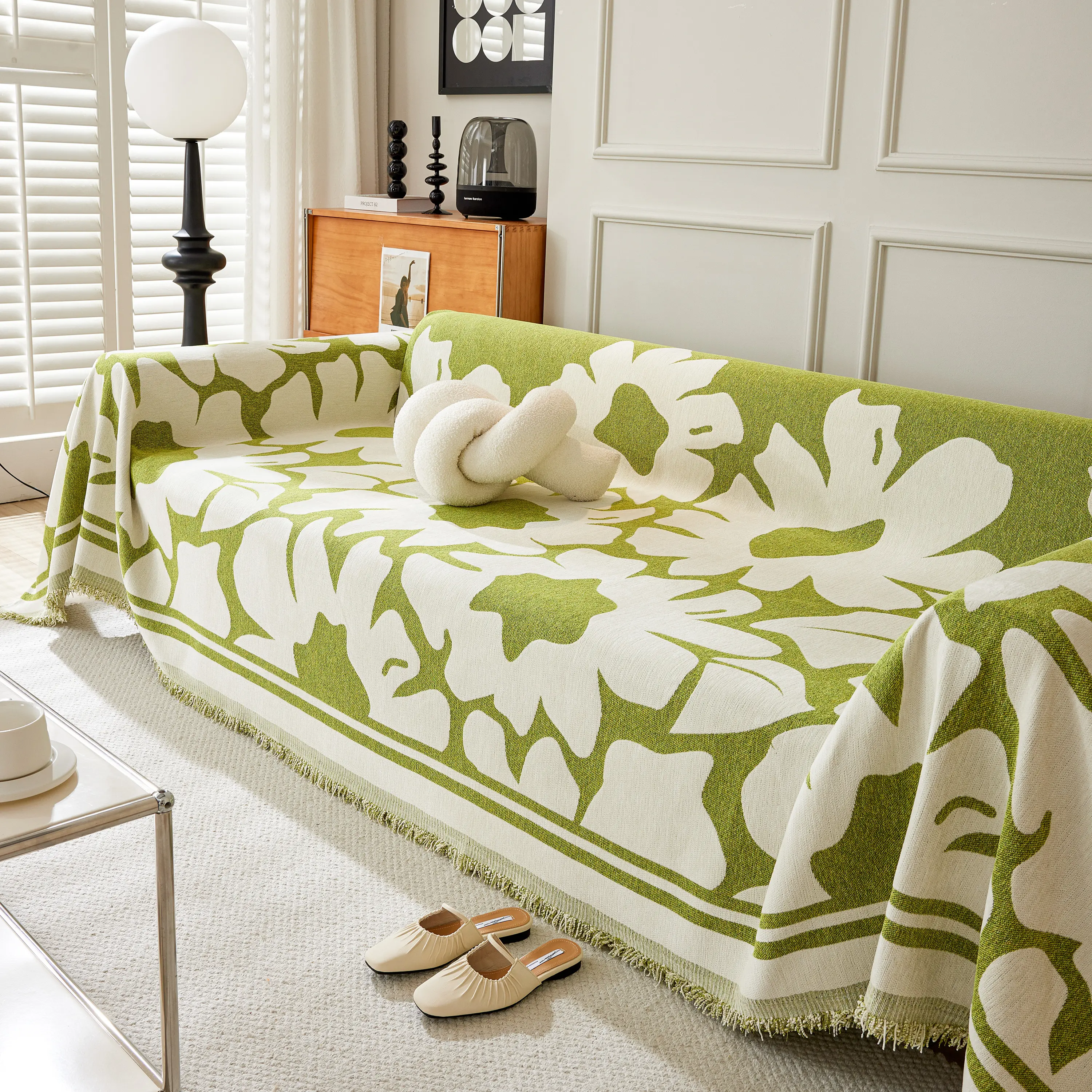 Chenille Floral Soft Thick Reversible Blanket Covers for Couch, Couch Protector Blanket Cover Sofa - Image 121