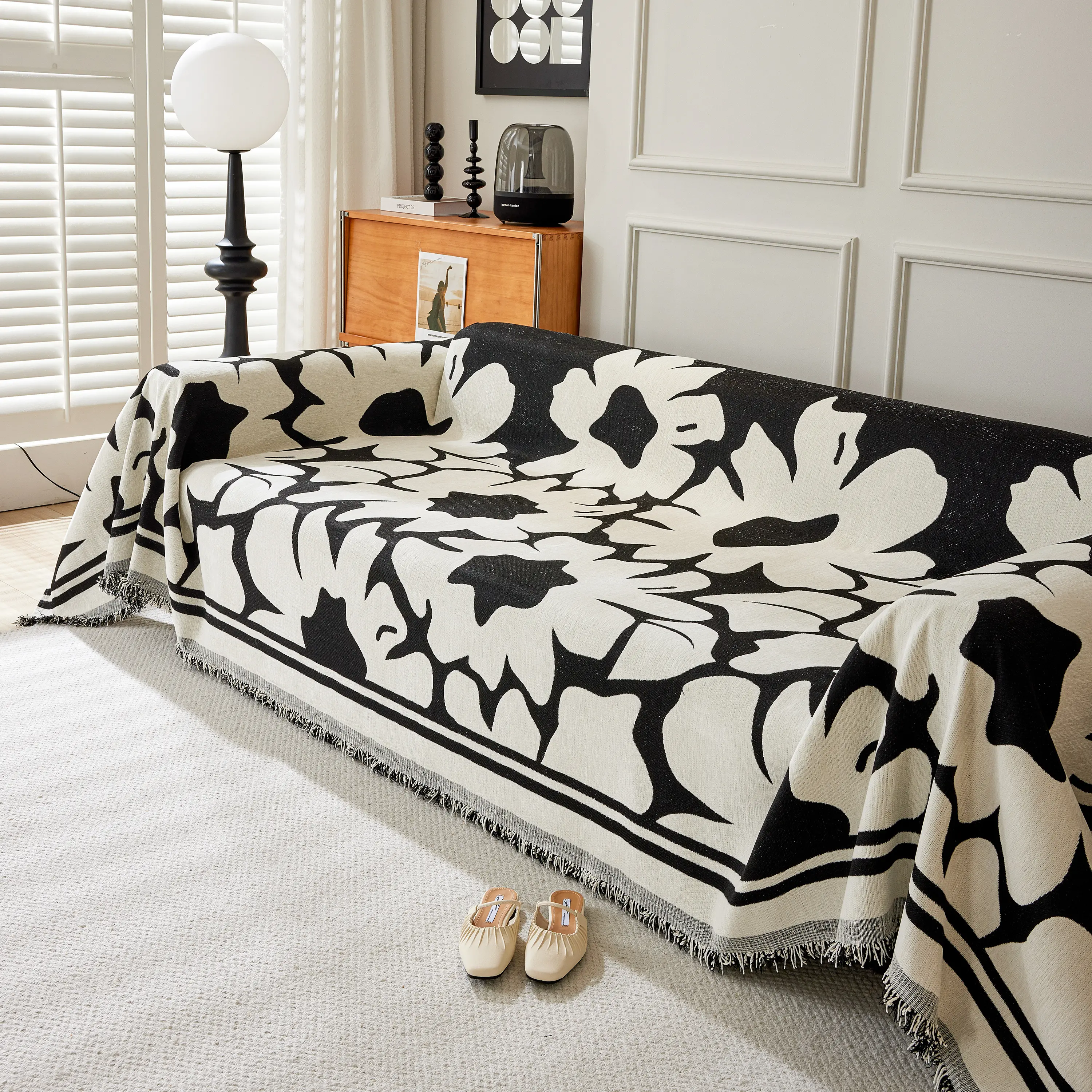 Chenille Floral Soft Thick Reversible Blanket Covers for Couch, Couch Protector Blanket Cover Sofa - Image 13