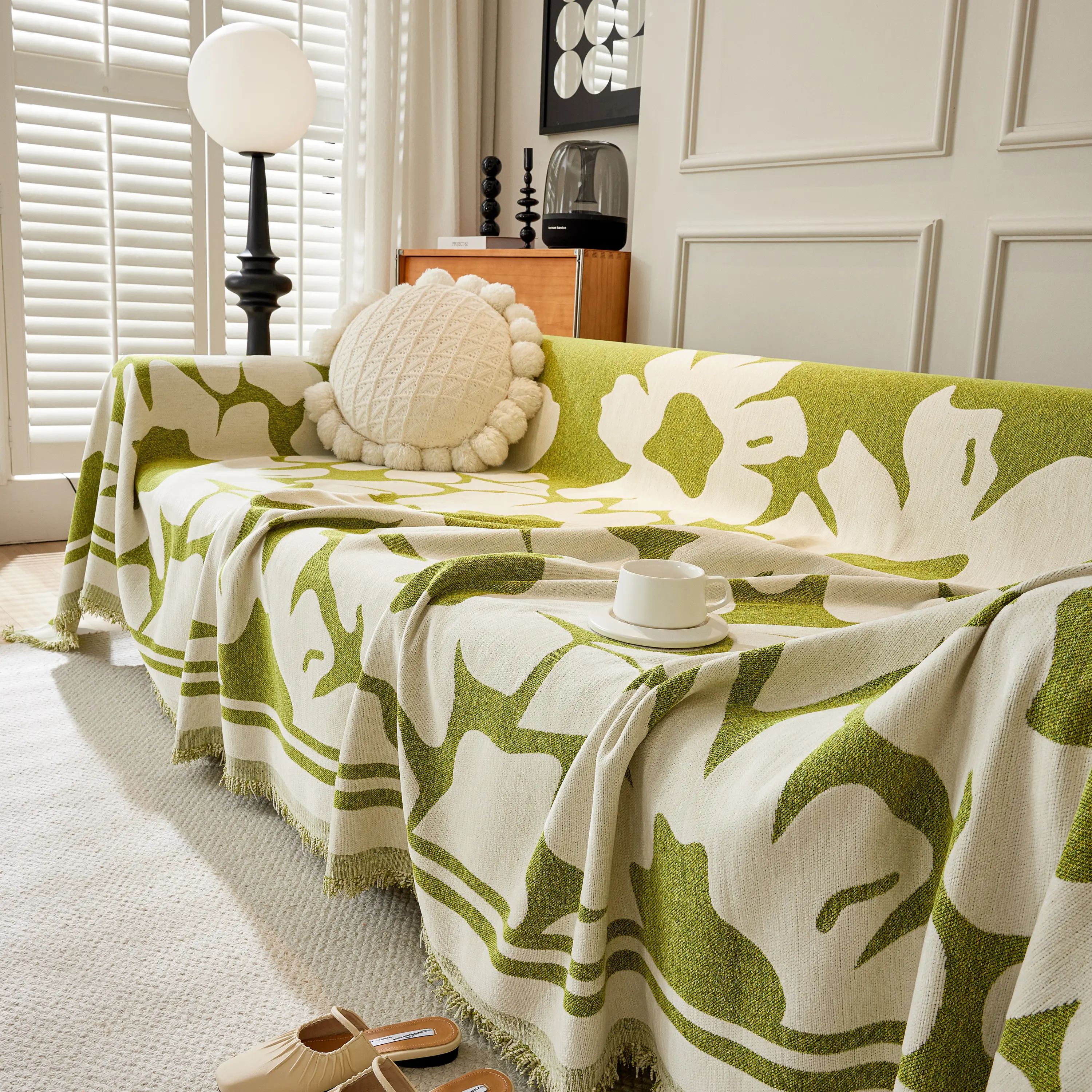 Chenille Floral Soft Thick Reversible Blanket Covers for Couch, Couch Protector Blanket Cover Sofa - Image 132