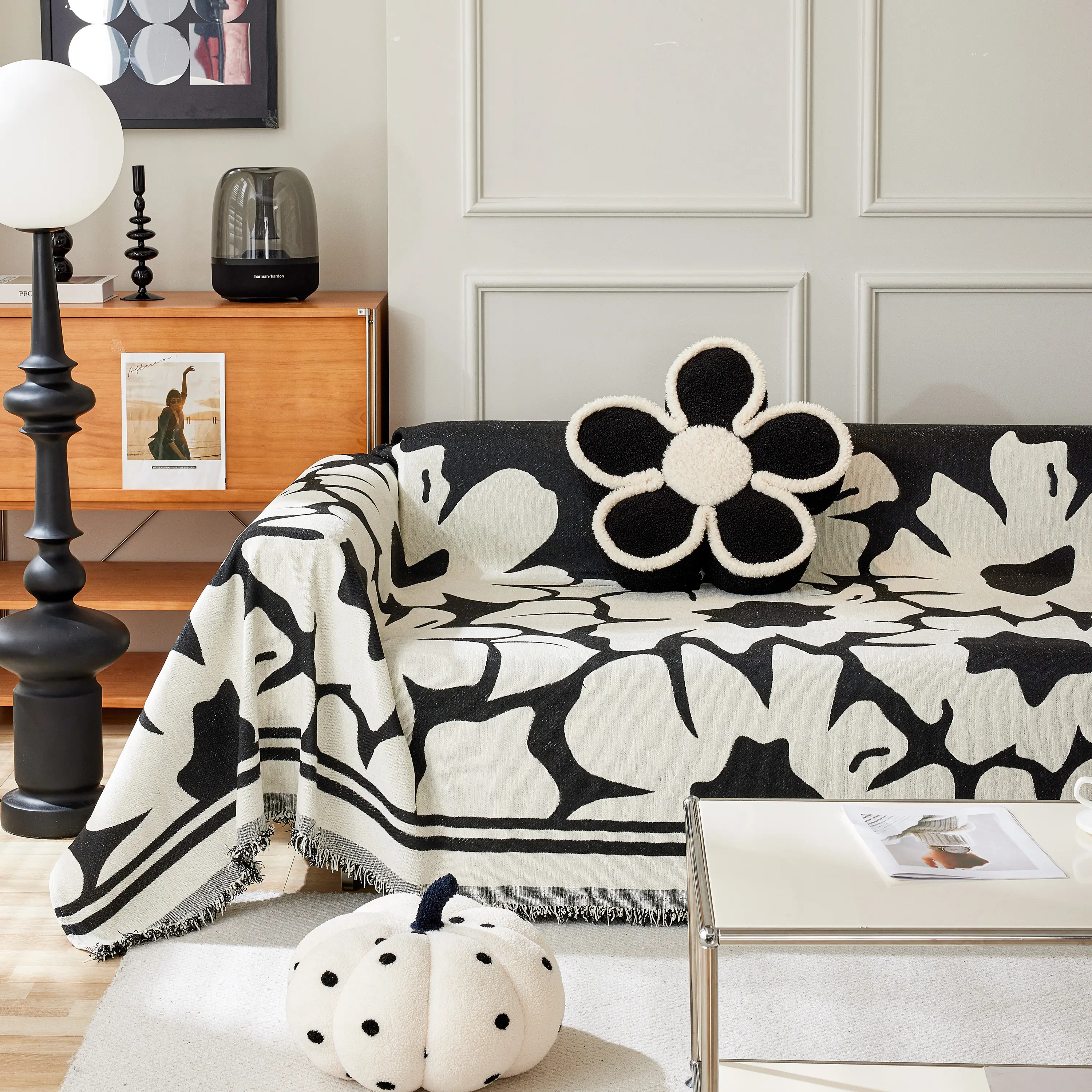 Chenille Floral Soft Thick Reversible Blanket Covers for Couch, Couch Protector Blanket Cover Sofa - Image 15