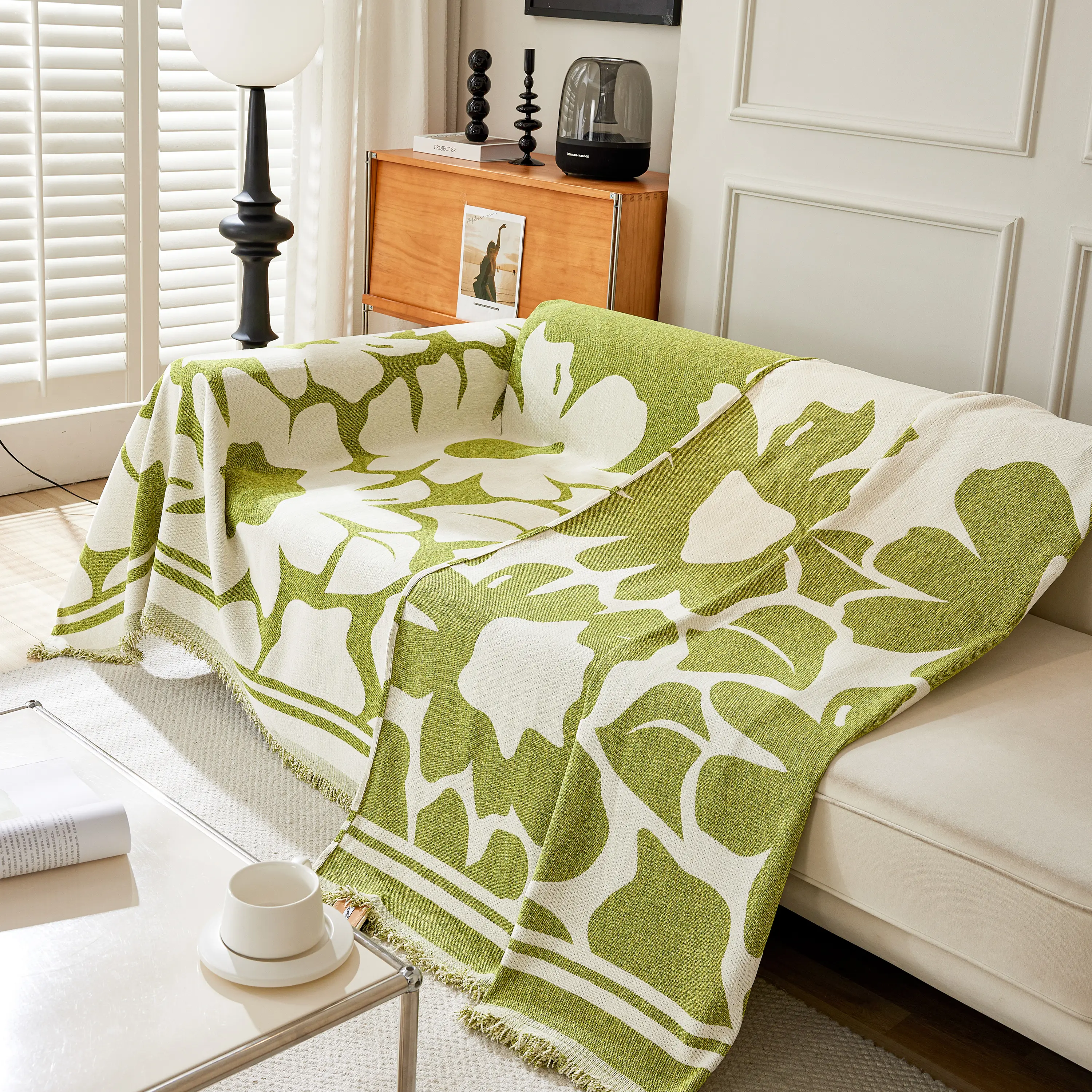 Chenille Floral Soft Thick Reversible Blanket Covers for Couch, Couch Protector Blanket Cover Sofa - Image 151