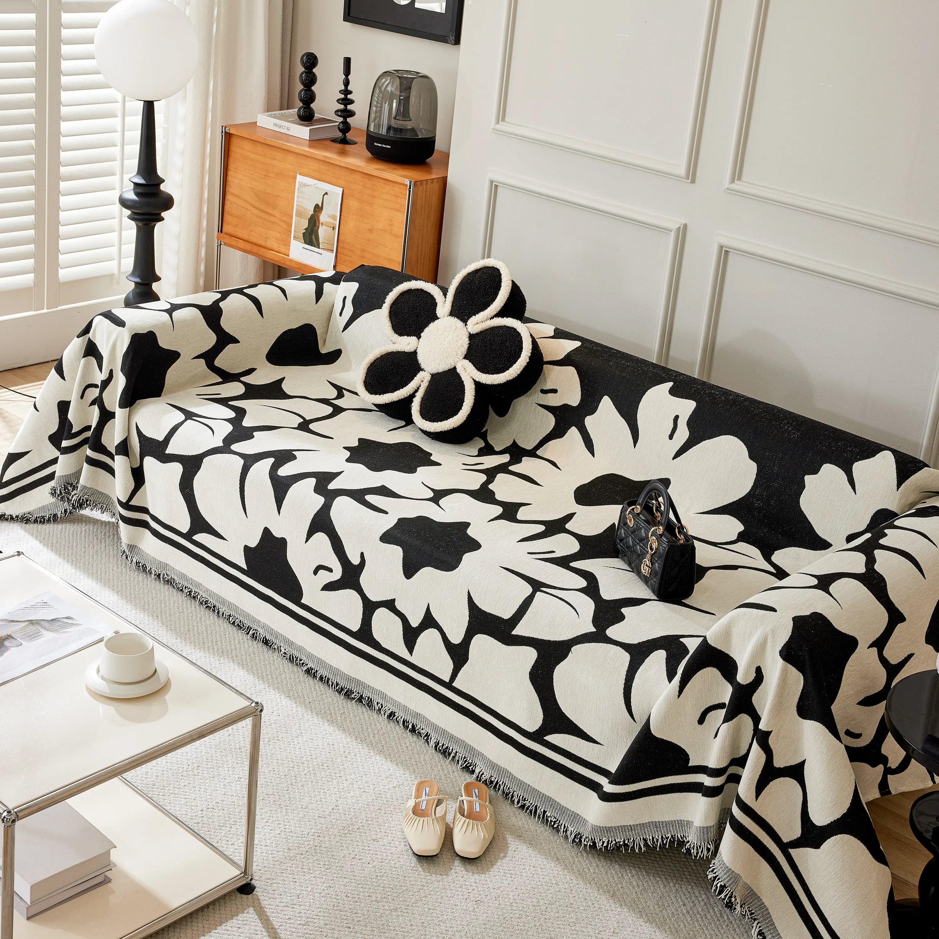 Chenille Floral Soft Thick Reversible Blanket Covers for Couch, Couch Protector Blanket Cover Sofa - Image 19