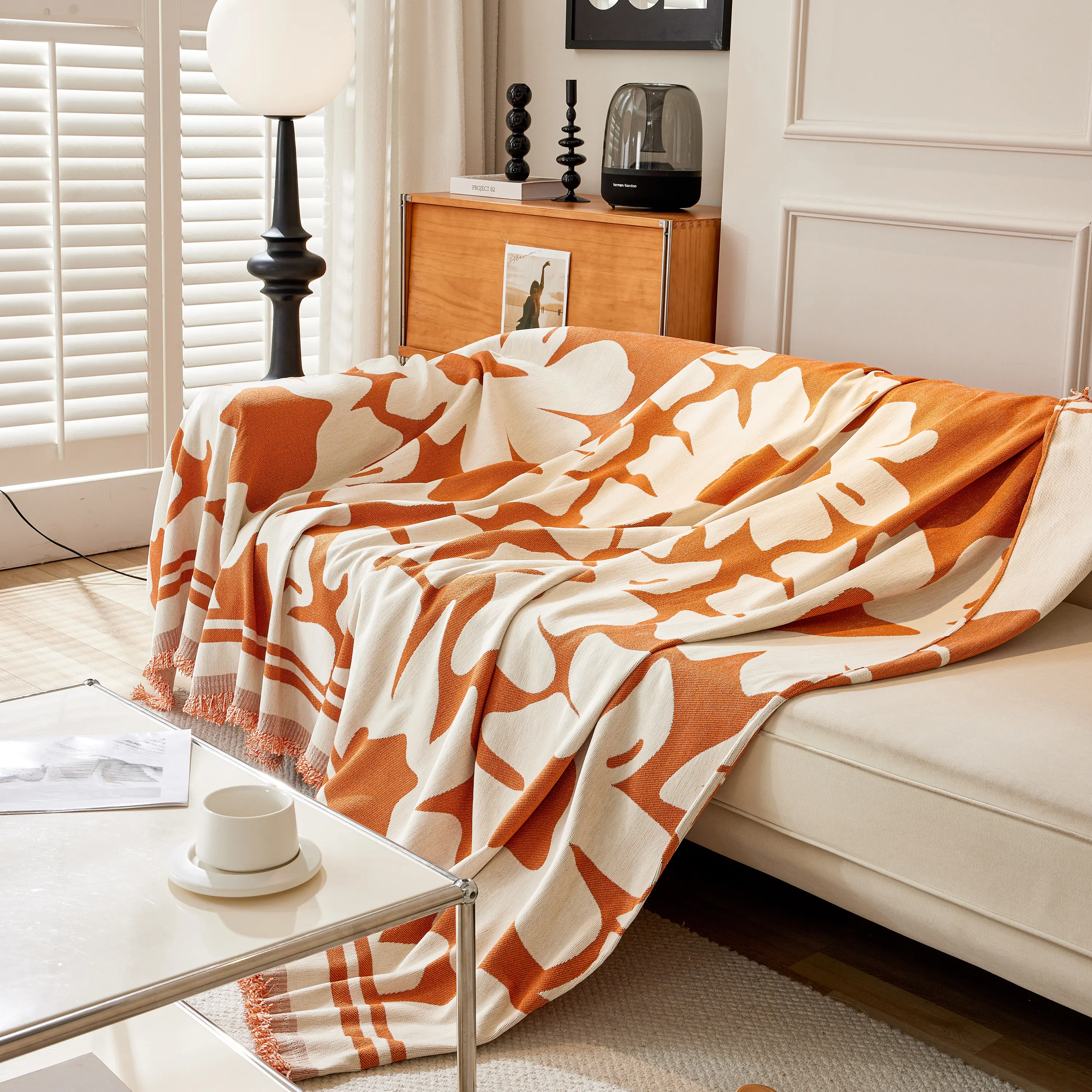 Chenille Floral Soft Thick Reversible Blanket Covers for Couch, Couch Protector Blanket Cover Sofa - Image 191