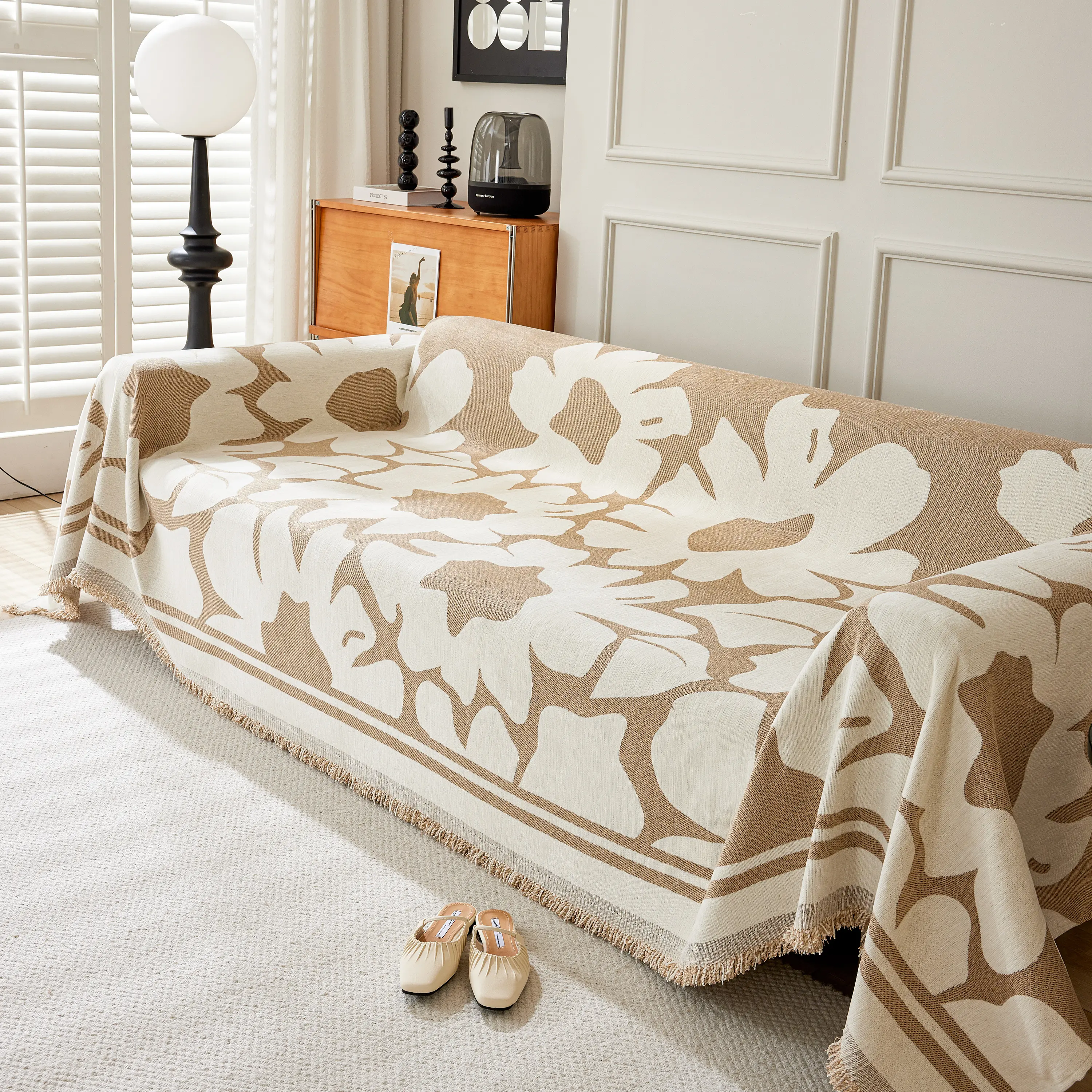 Chenille Floral Soft Thick Reversible Blanket Covers for Couch, Couch Protector Blanket Cover Sofa - Image 197