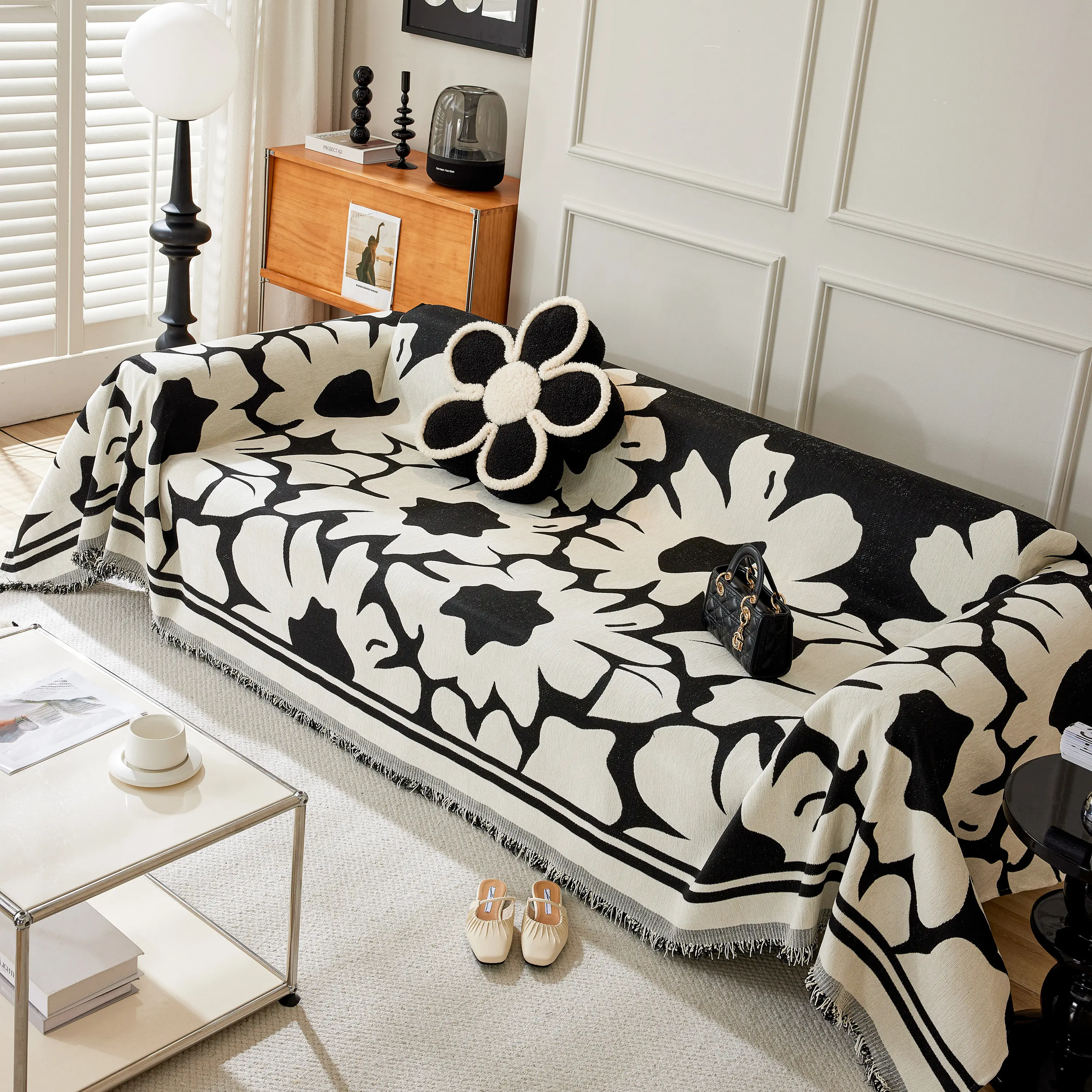 Chenille Floral Soft Thick Reversible Blanket Covers for Couch, Couch Protector Blanket Cover Sofa - Image 20