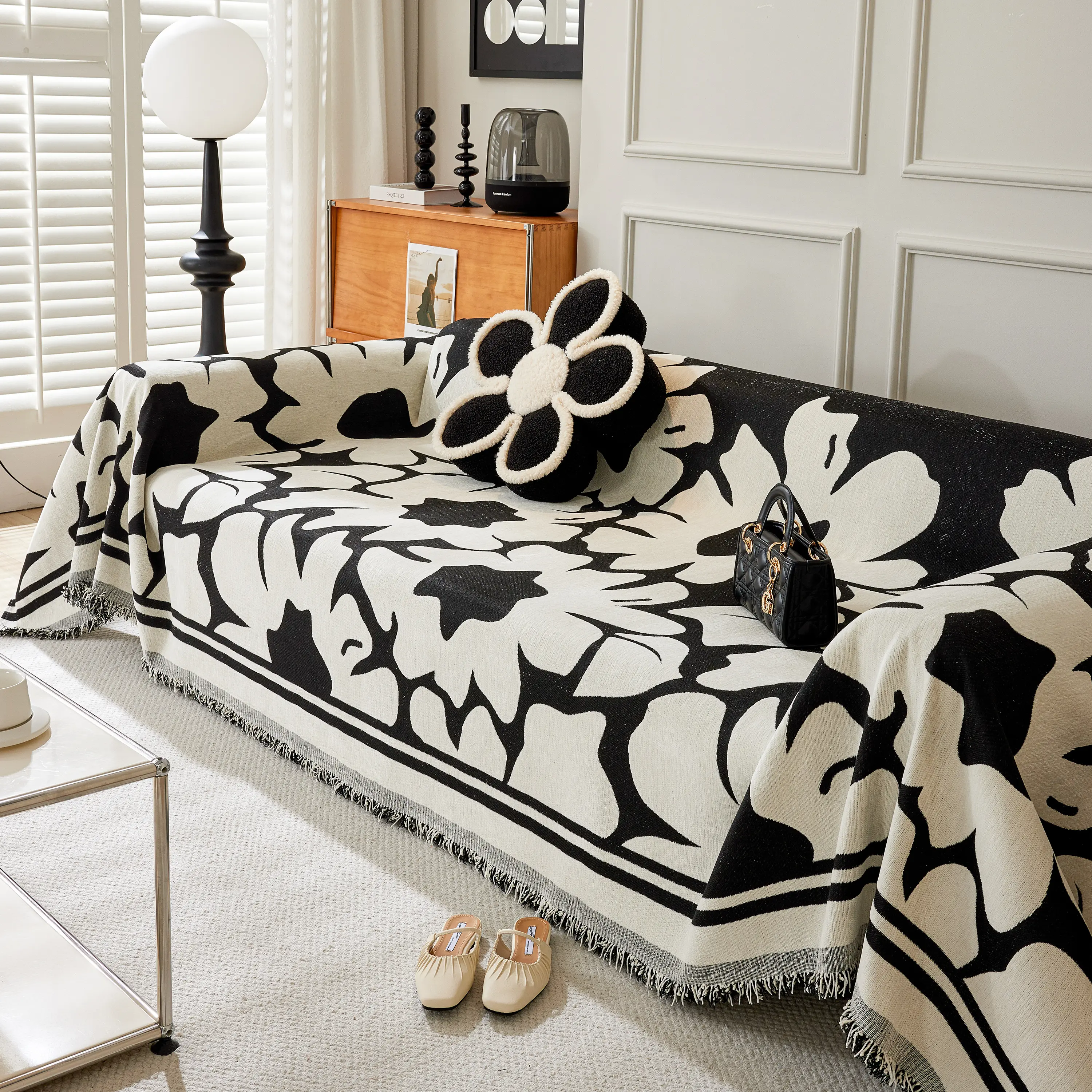 Chenille Floral Soft Thick Reversible Blanket Covers for Couch, Couch Protector Blanket Cover Sofa - Image 21