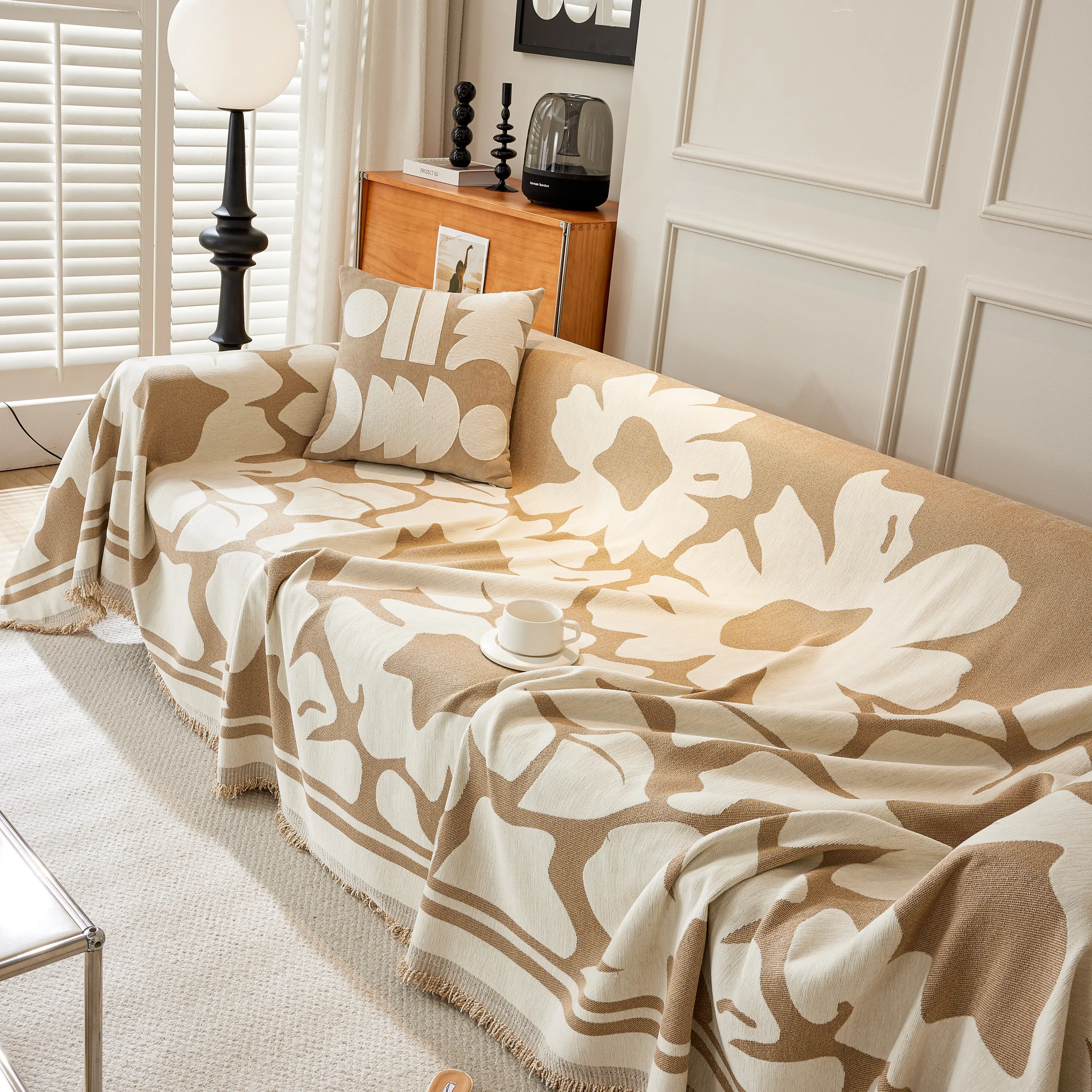 Chenille Floral Soft Thick Reversible Blanket Covers for Couch, Couch Protector Blanket Cover Sofa - Image 228