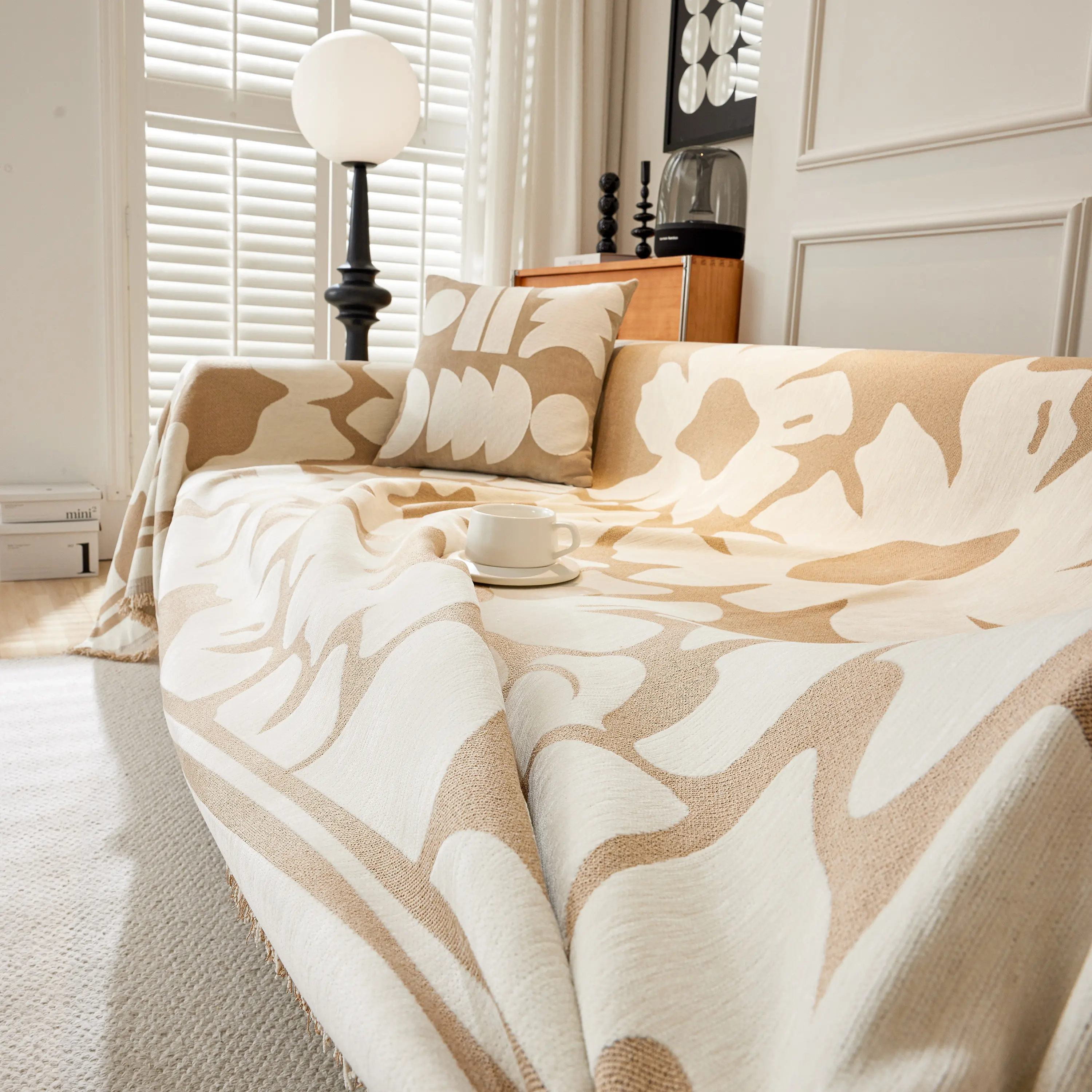 Chenille Floral Soft Thick Reversible Blanket Covers for Couch, Couch Protector Blanket Cover Sofa - Image 229