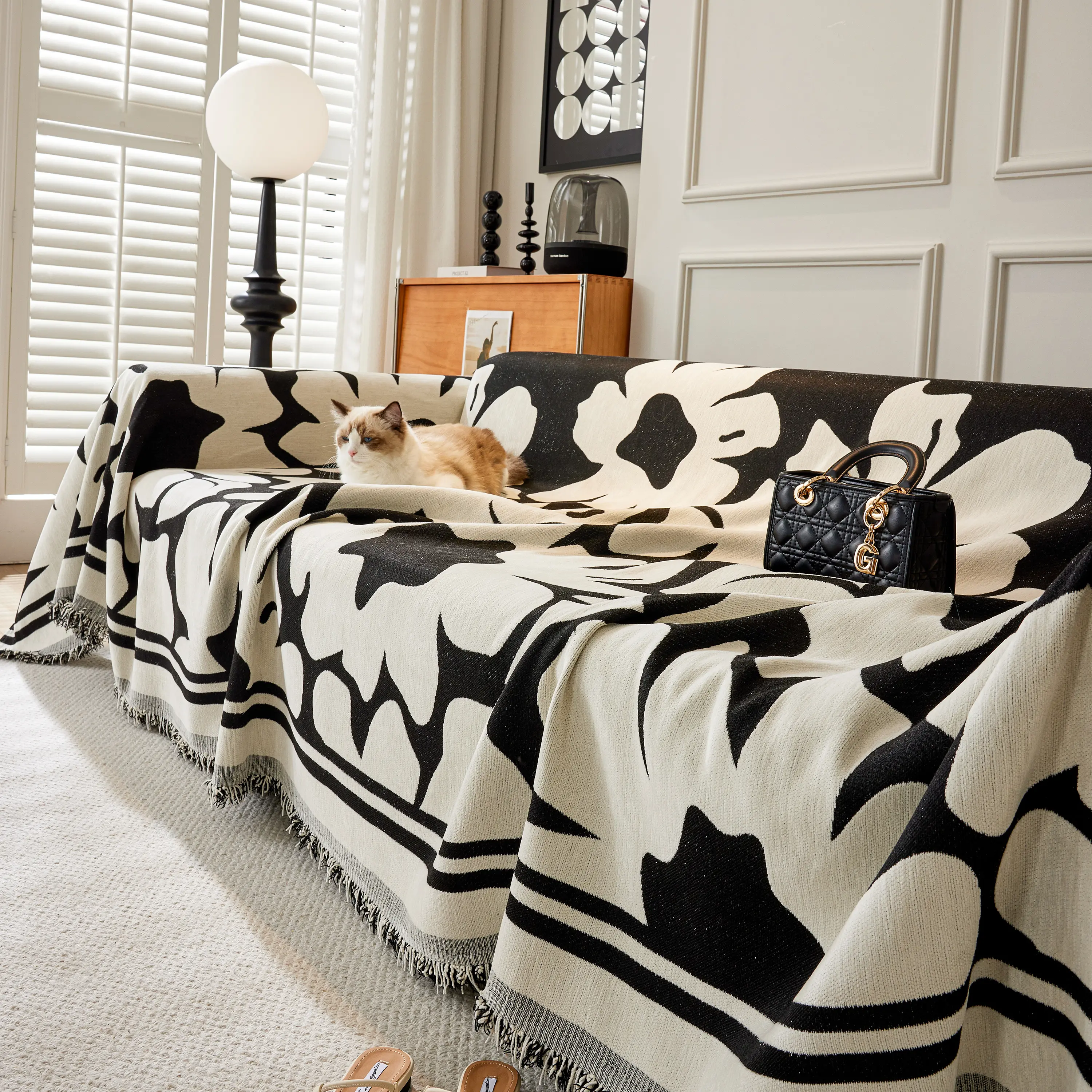Chenille Floral Soft Thick Reversible Blanket Covers for Couch, Couch Protector Blanket Cover Sofa - Image 53