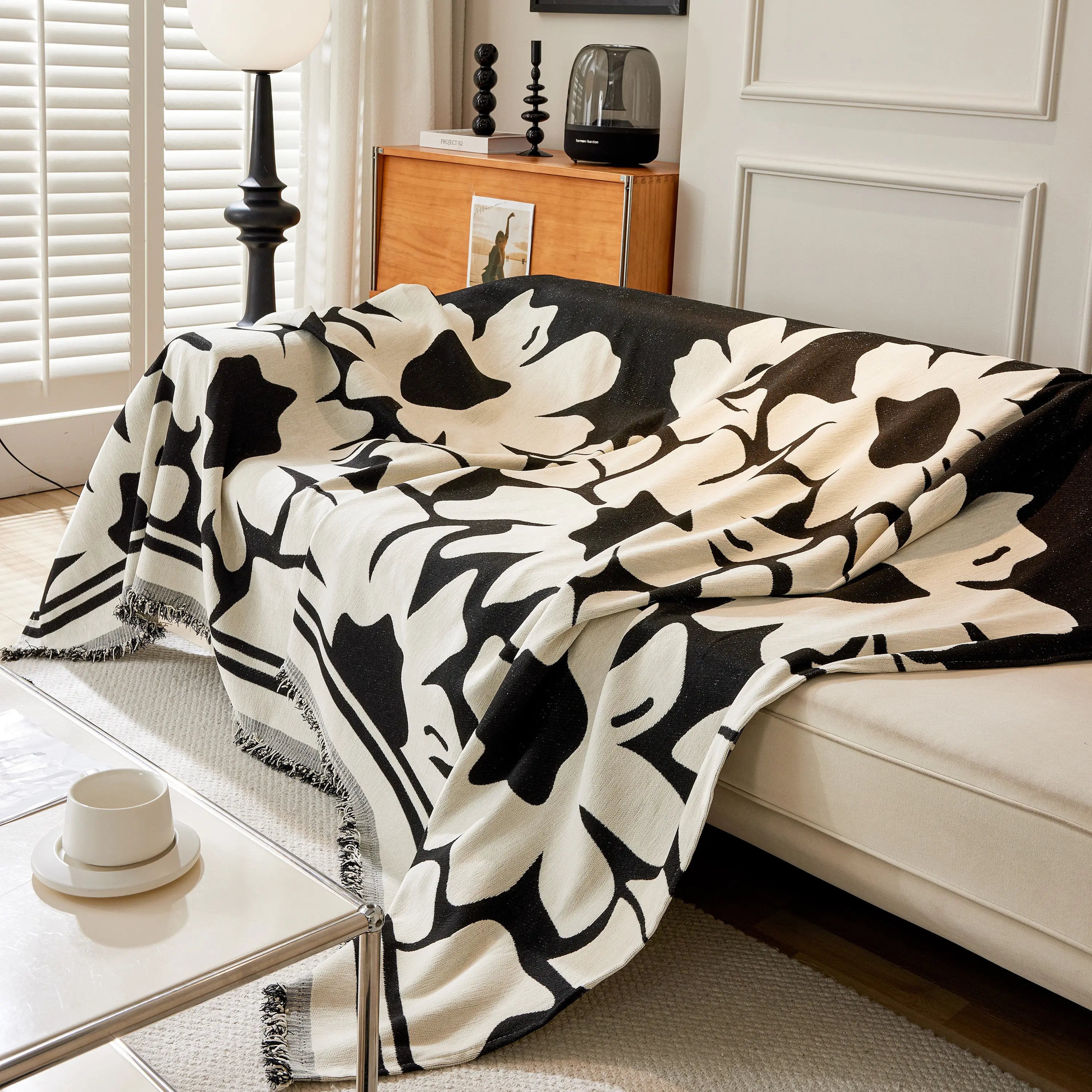 Chenille Floral Soft Thick Reversible Blanket Covers for Couch, Couch Protector Blanket Cover Sofa - Image 7