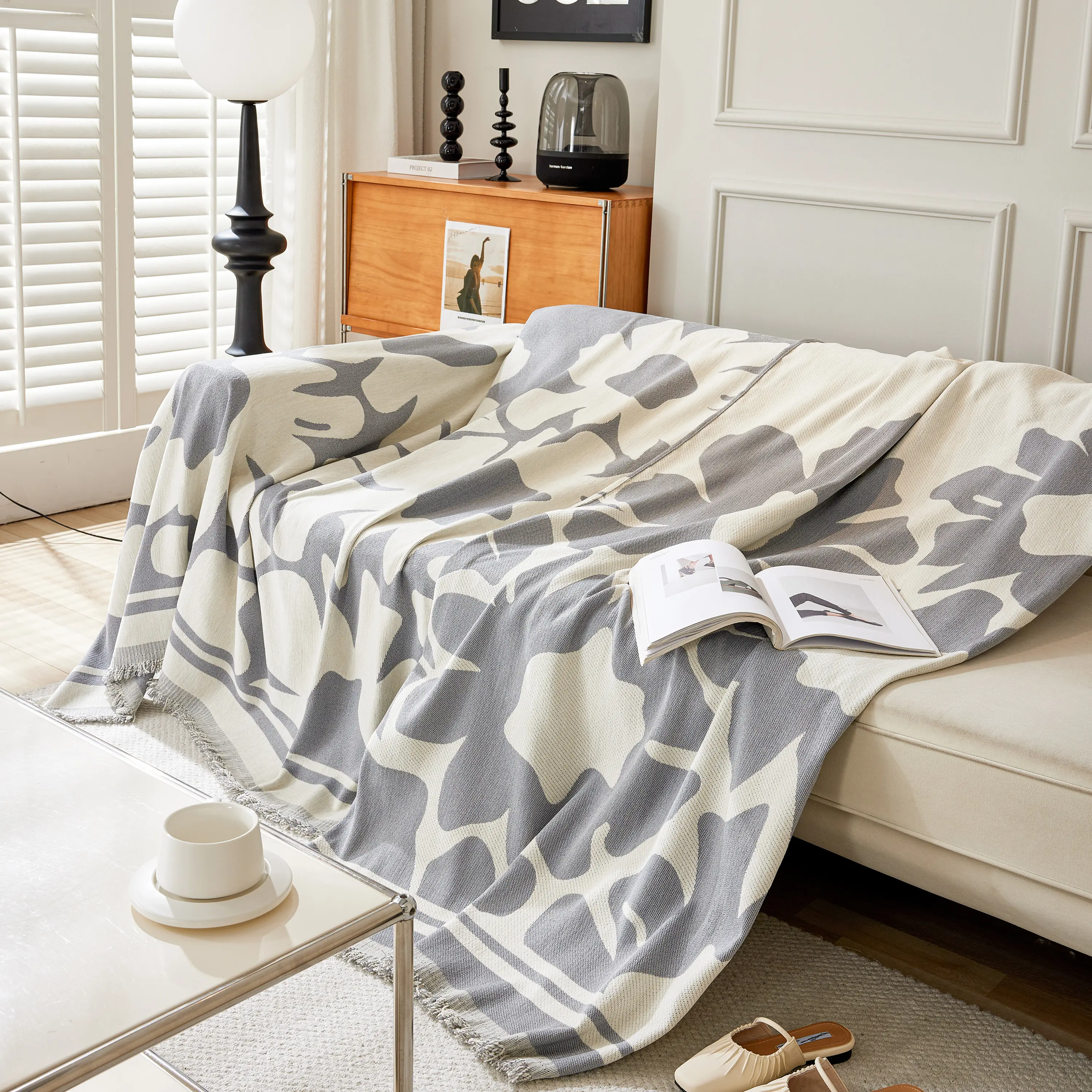 Chenille Floral Soft Thick Reversible Blanket Covers for Couch, Couch Protector Blanket Cover Sofa - Image 71