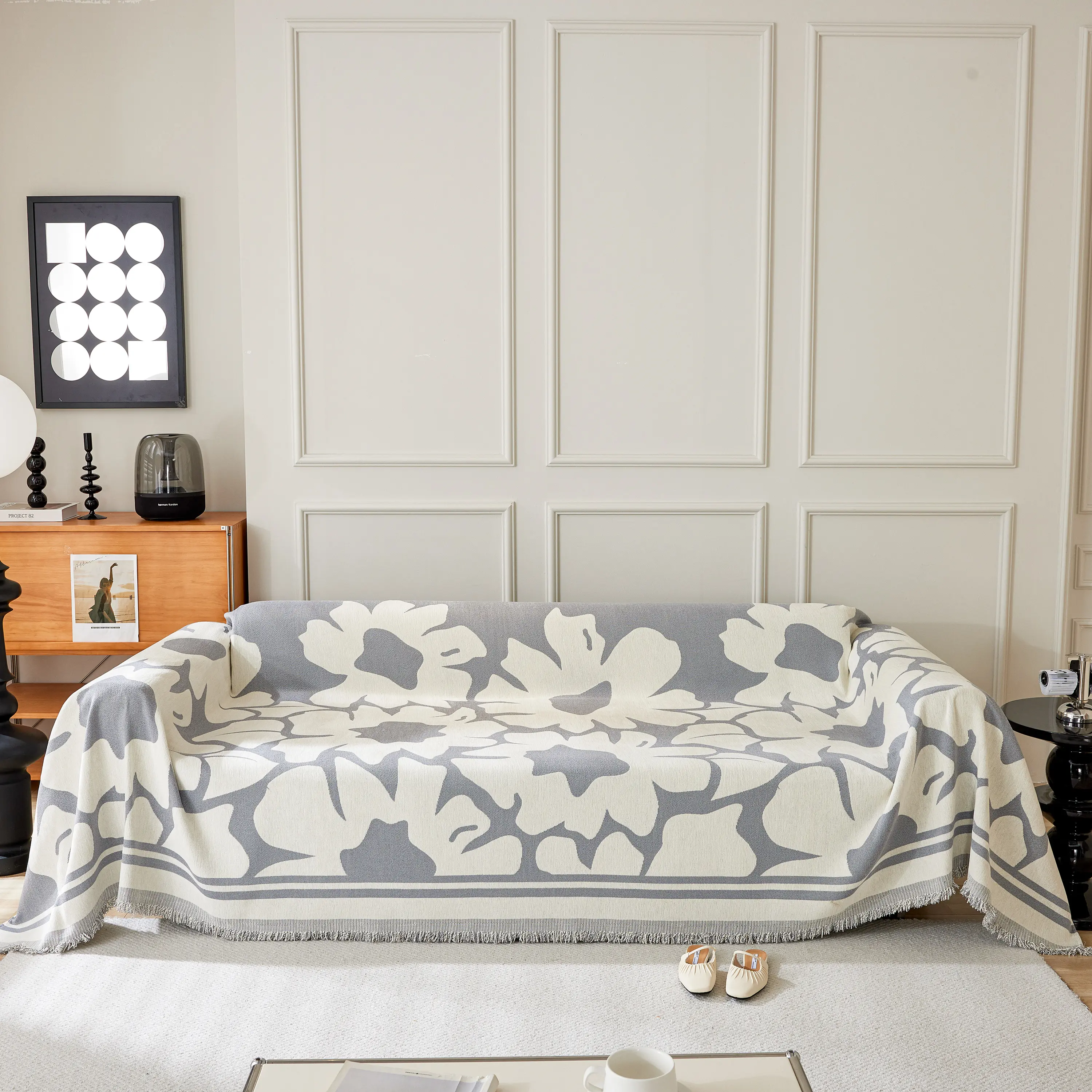 Chenille Floral Soft Thick Reversible Blanket Covers for Couch, Couch Protector Blanket Cover Sofa - Image 76