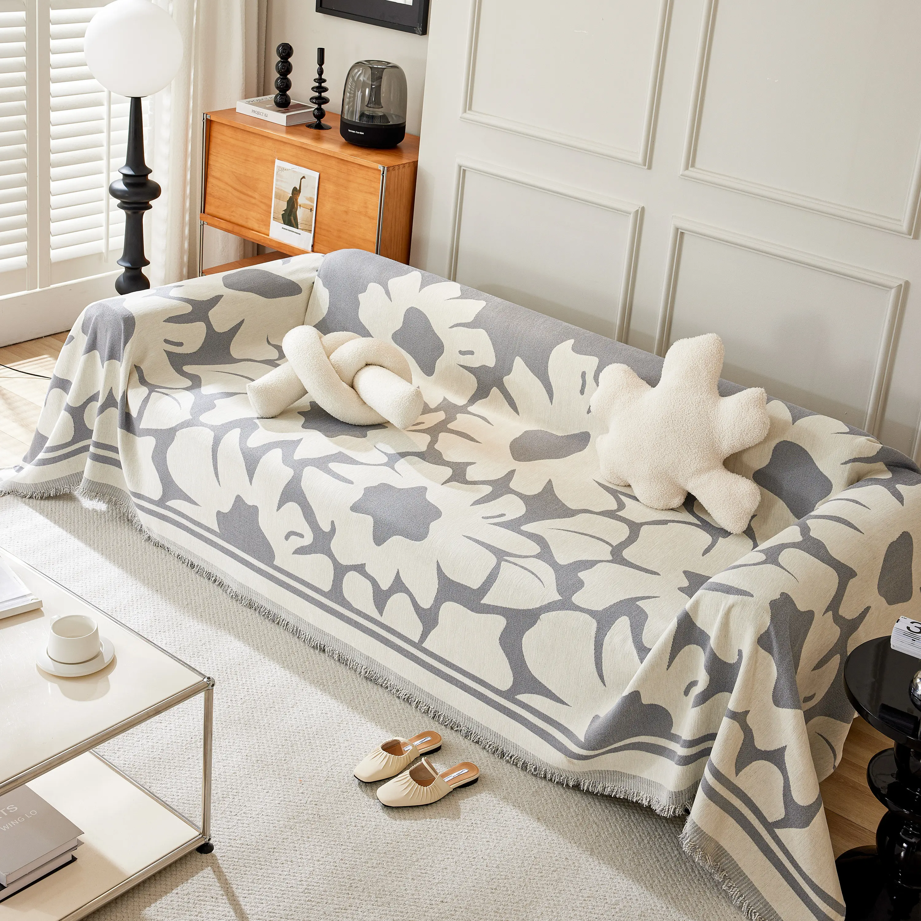 Chenille Floral Soft Thick Reversible Blanket Covers for Couch, Couch Protector Blanket Cover Sofa - Image 82